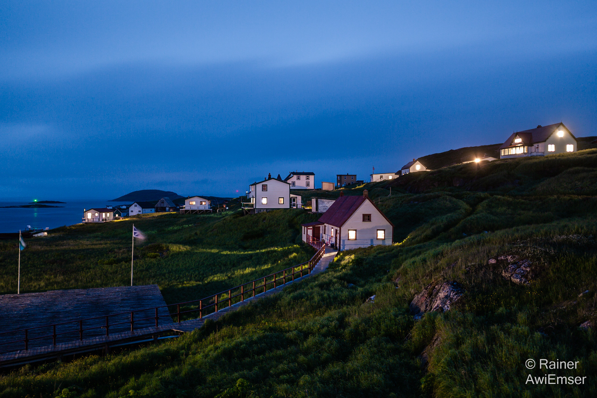 blaue Stunde, Battle Harbour, Labrador, Outport