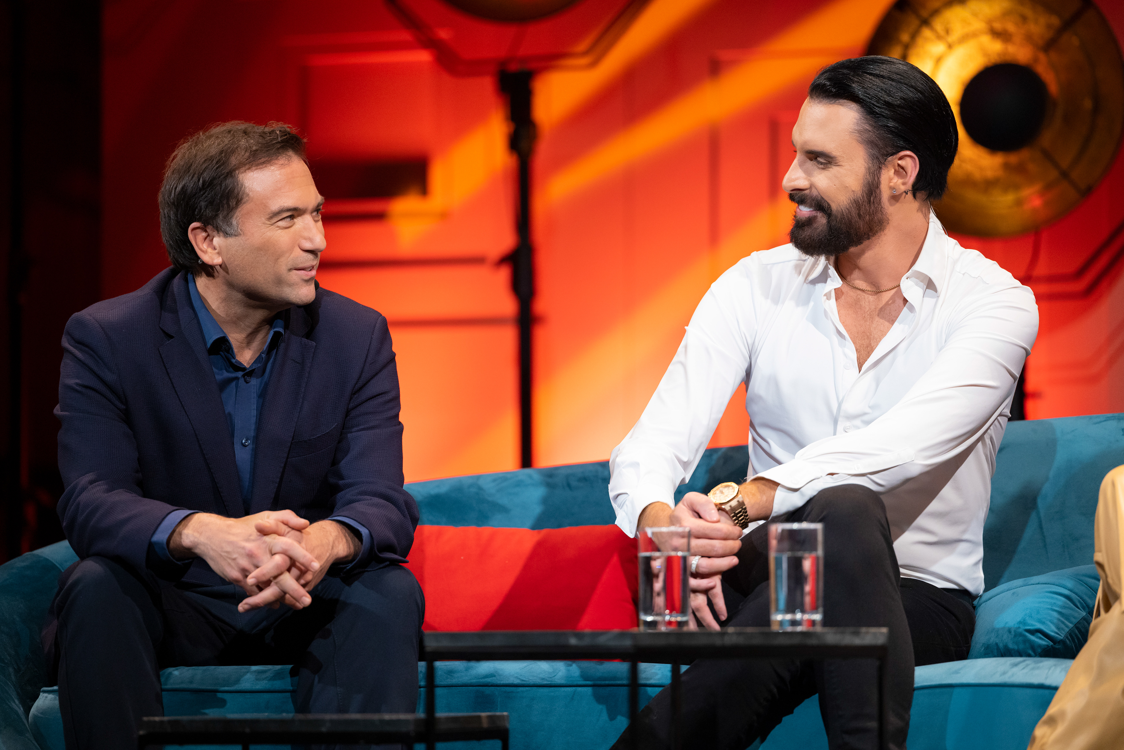 BBC Analysis Editor Ros Atkins and BBC Radio 2 DJ Rylan Clark