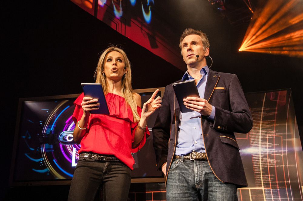Presenters Lara Lewington and Spencer Kelly