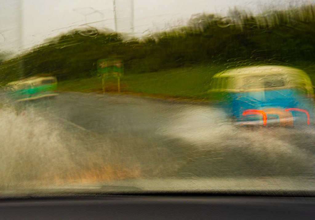 #17  Two VW buses in the rain