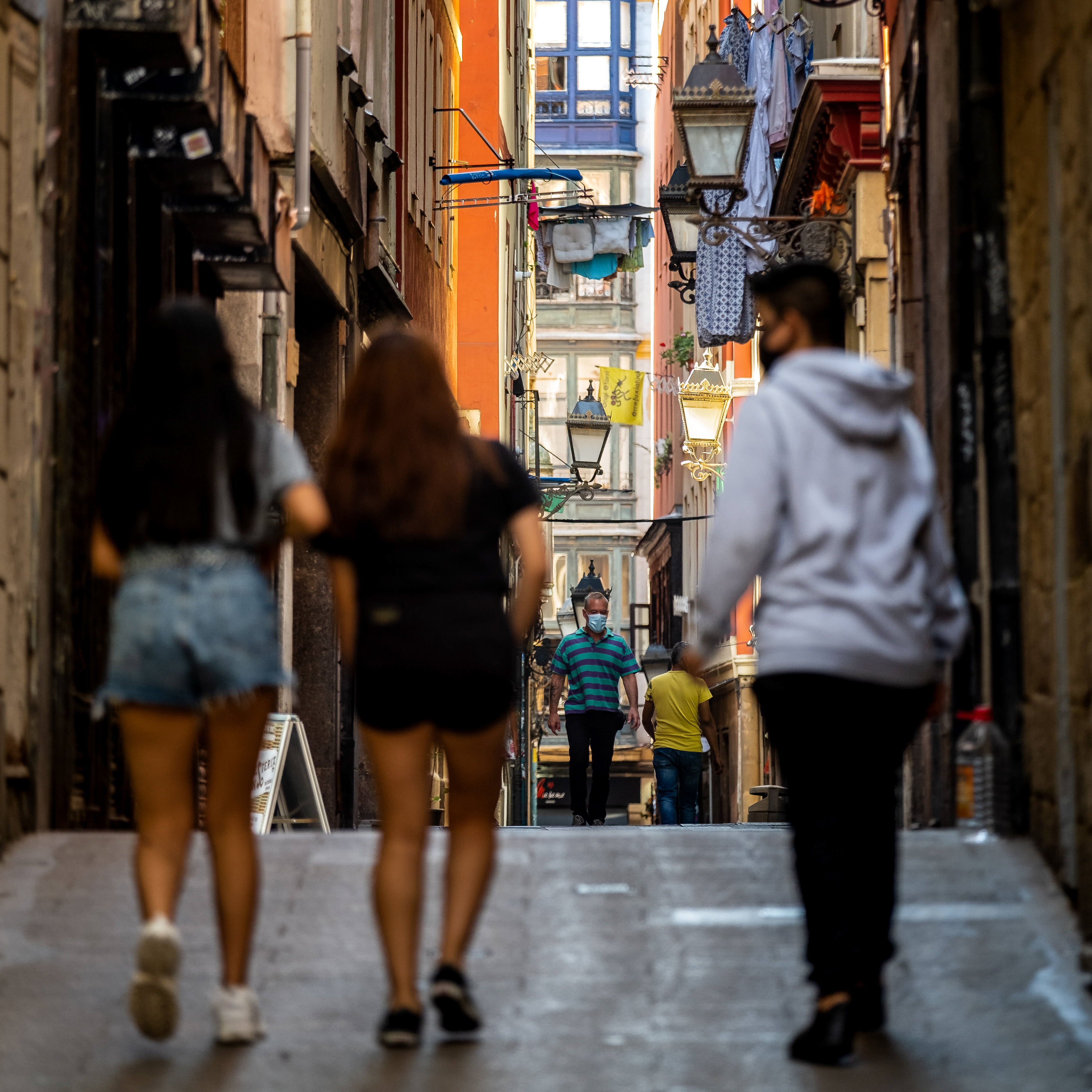 Gente en las siete calles