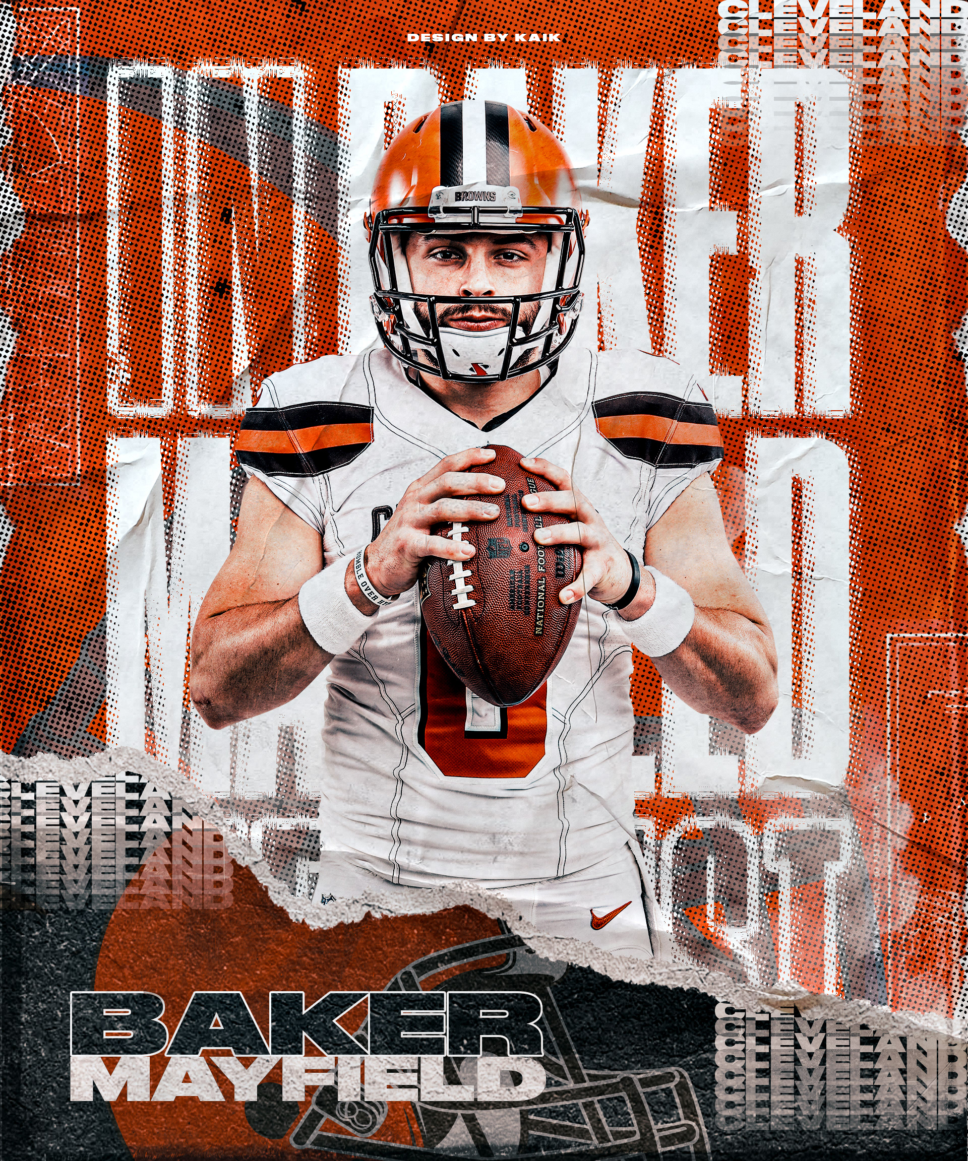 NFL Cleveland Browns - Baker Mayfield 20 Wall Poster, 14.725 x 22.375,  Framed 