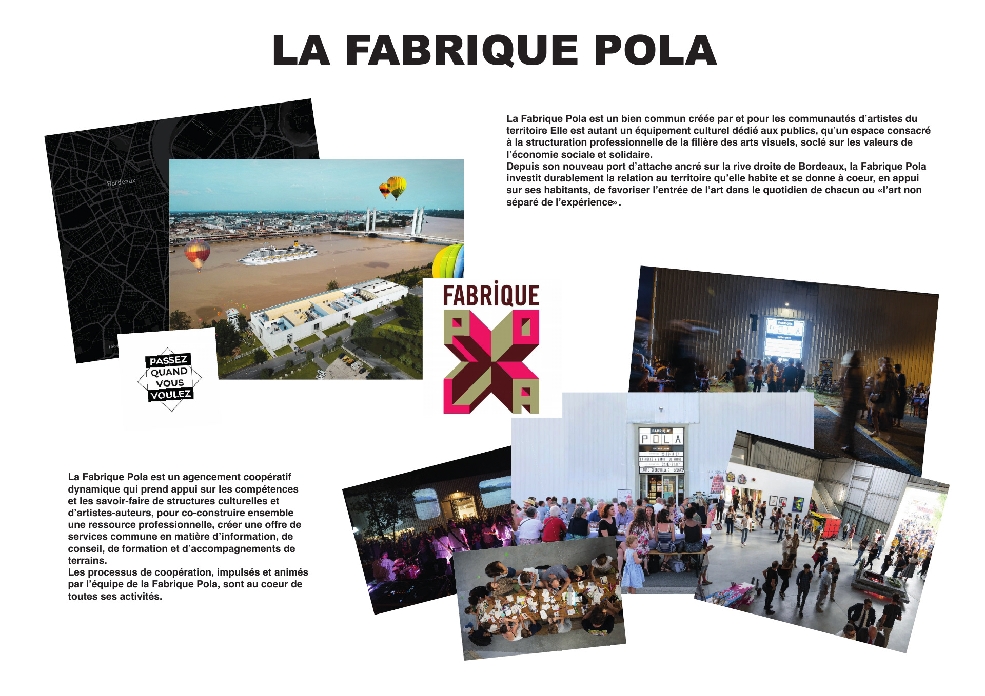 Presentation de la fabrique Pola à Bordeaux. Presentation of the Pola factory in Bordeaux.