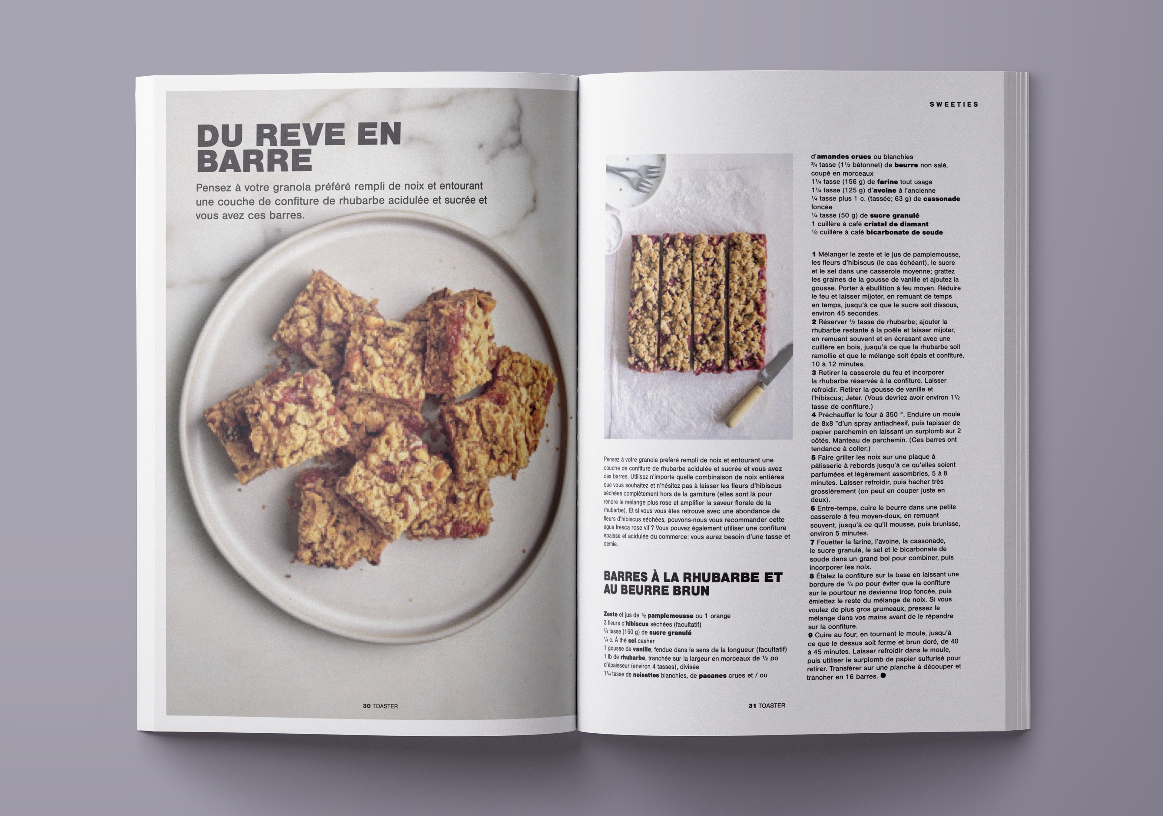 Pages du magazine de cuisine Toaster, exprimant les dernières tendances culinaires (aliments, ingrédients, boissons, cuisine) et les actualités du monde de la gastronomie (meilleurs restaurants gastronomiques, interviews de chefs renommés). Pages of the cooking magazine Toaster, expressing the latest culinary trends (food, ingredients, beverages, cooking) and news from the world of gastronomy (best gourmet restaurants, interviews with famous chefs).