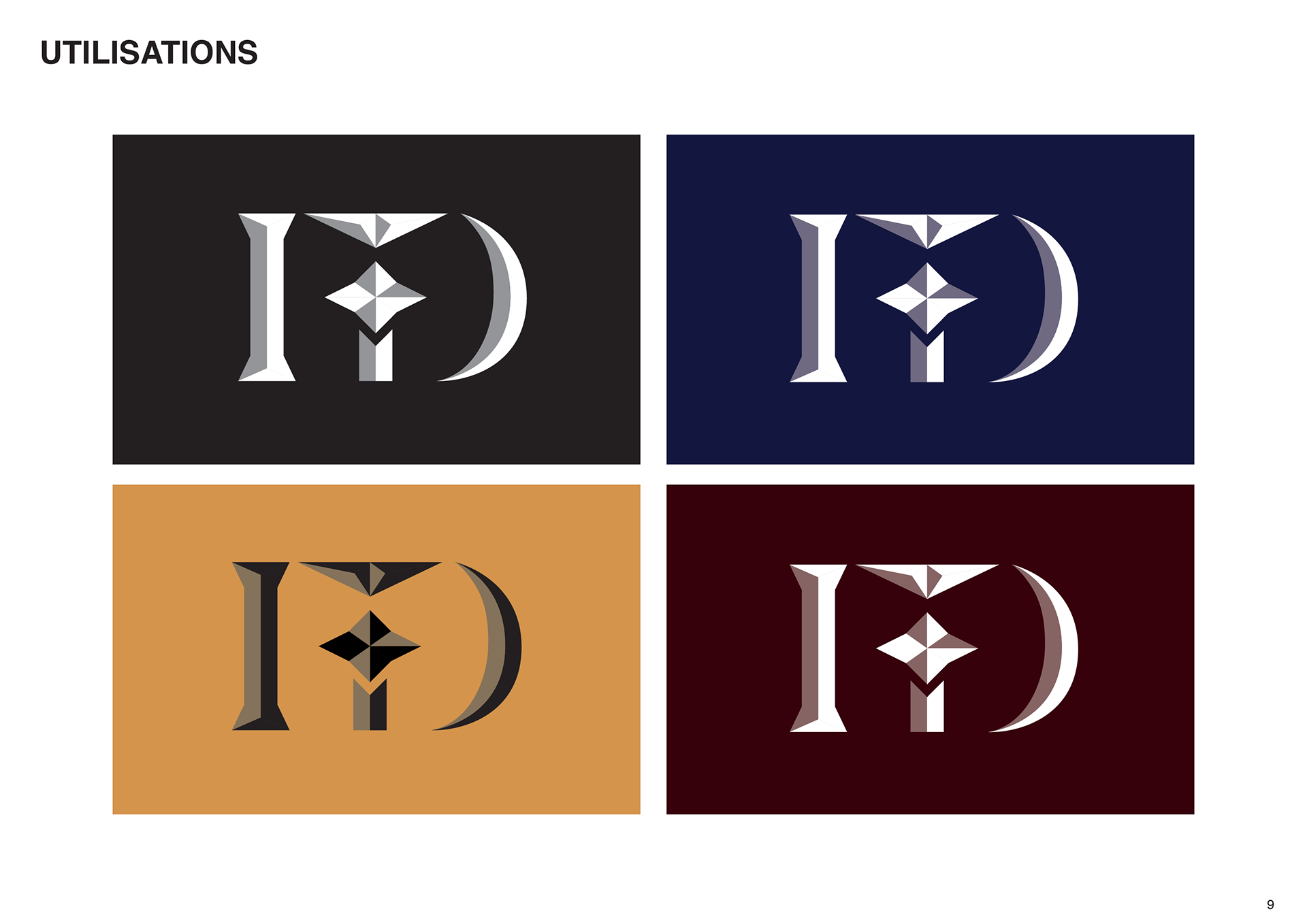 Utilisation sur different fonds du logotype de la marque de l'artisan chocolatier français, Franz Gabriel. Use on different backgrounds of the logotype of the brand of the French chocolate maker, Franz Gabriel.