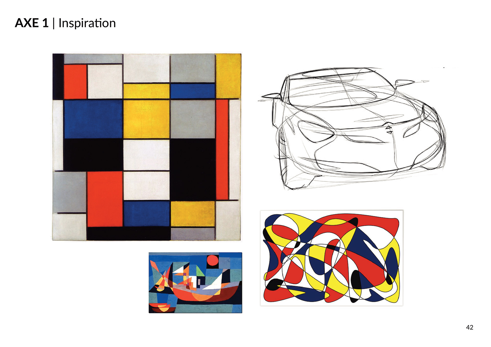 Inspiration et moodboard de la campagne de communication multi-supports de la Peugeot e-208 100% électrique. Inspiration and moodboard for the multi-media communication campaign for the 100% electric Peugeot e-208.
