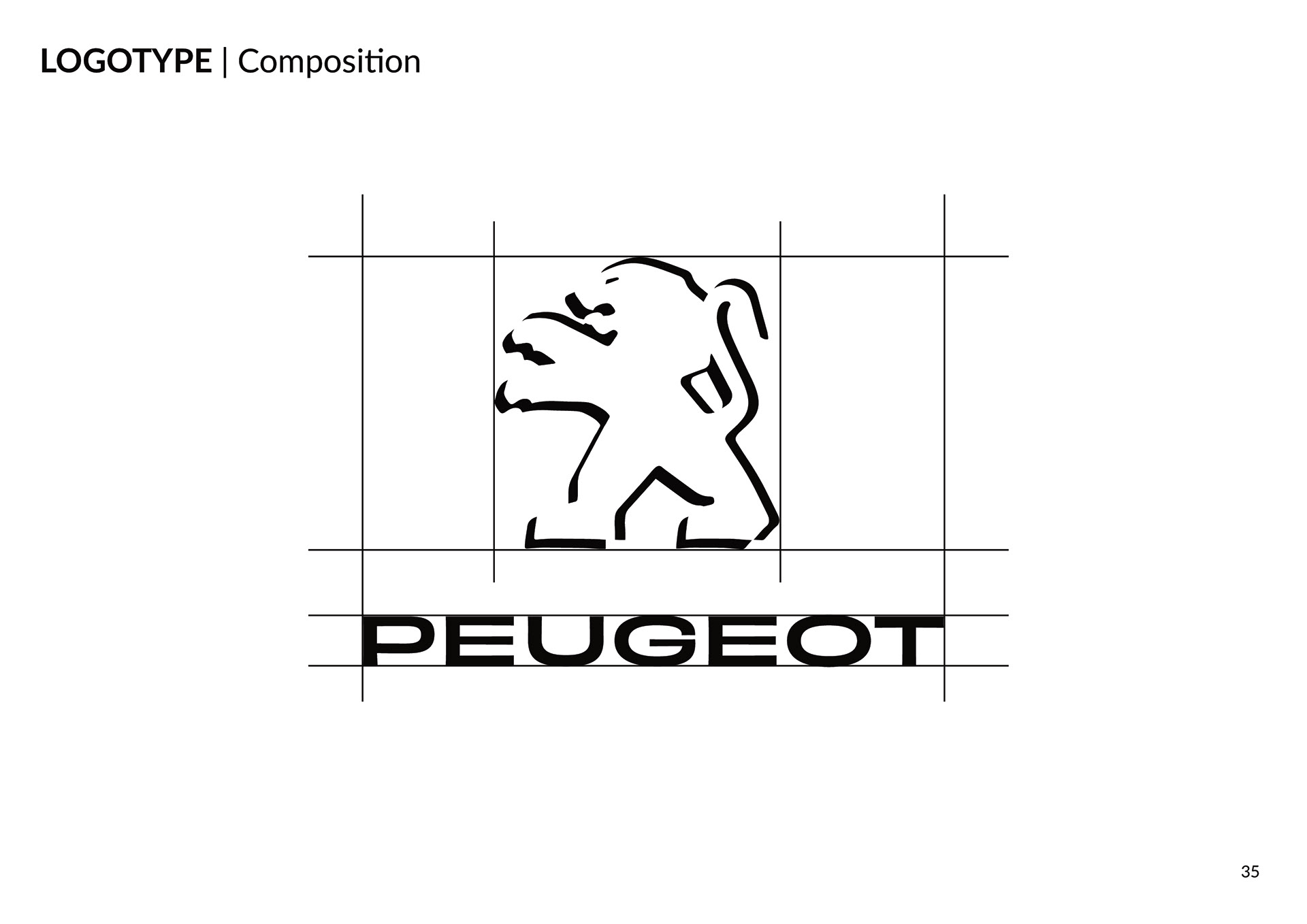 Construction du logotype édition spéciale pour la campagne de communication de la Peugeot e-208 100% électrique. Construction of the special edition logo for the communication campaign of the 100% electric Peugeot e-208.
