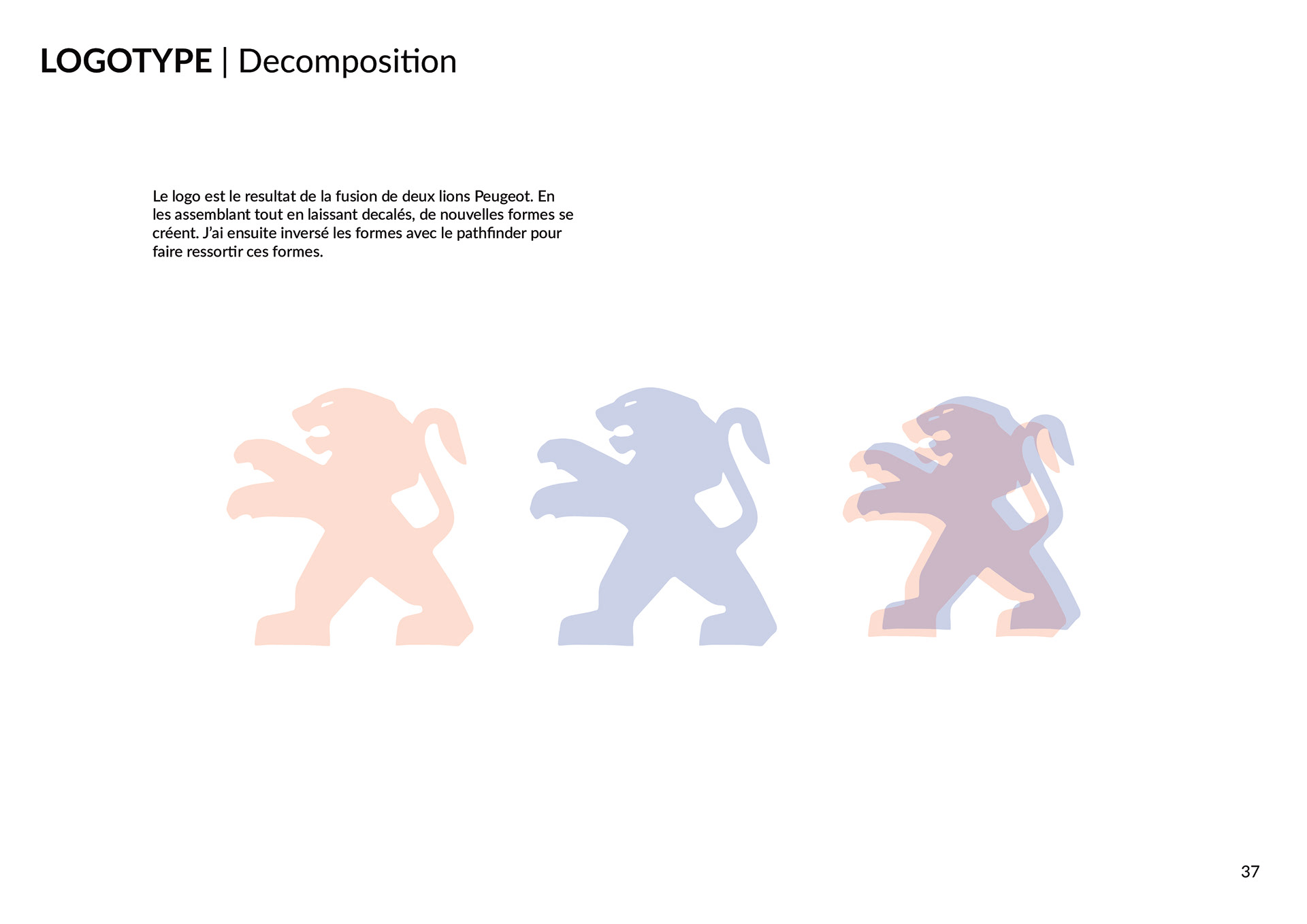 Decomposition du logotype édition spéciale pour la campagne de communication de la Peugeot e-208 100% électrique. Decomposition of the special edition logo for the communication campaign of the 100% electric Peugeot e-208.
