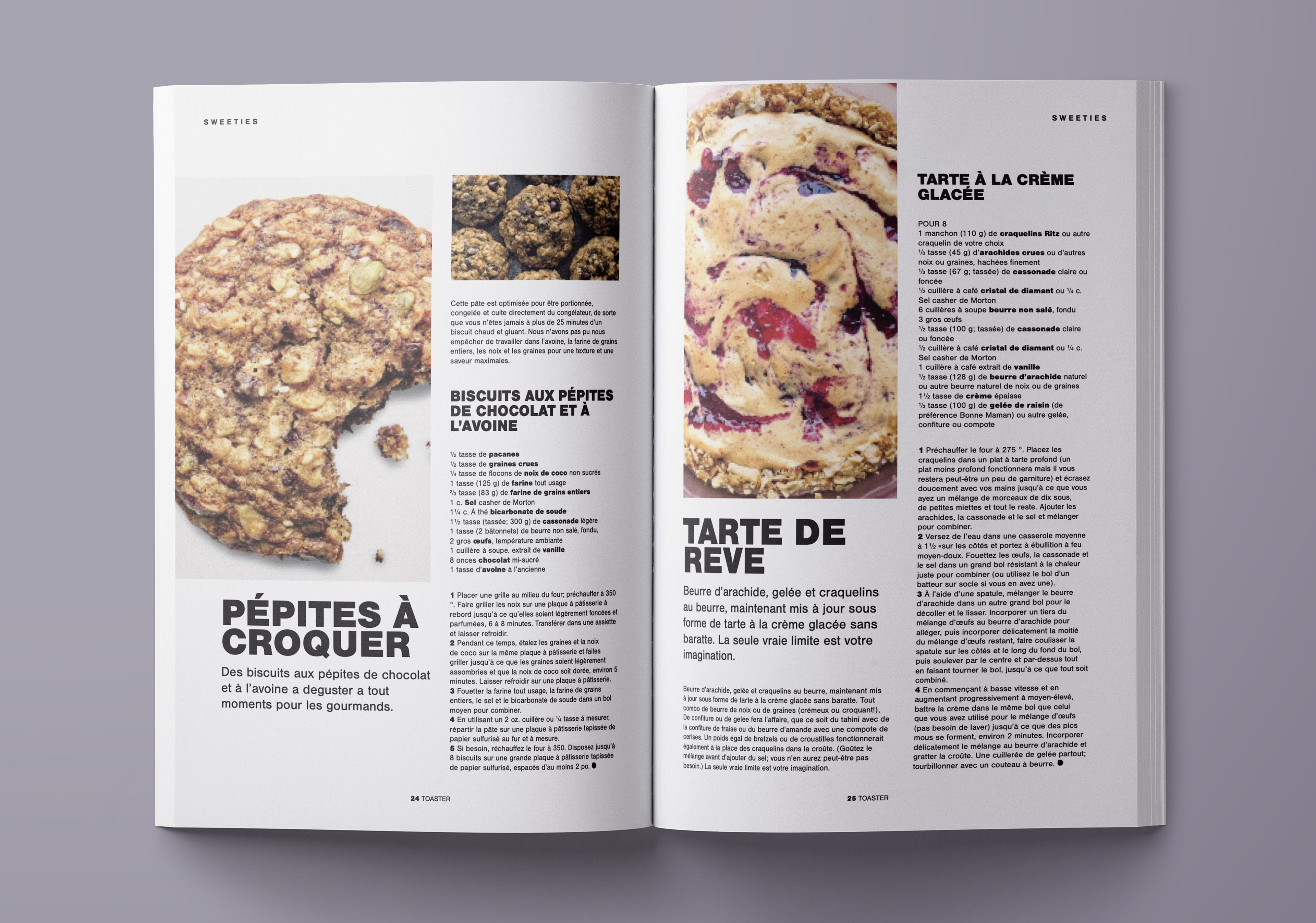Pages du magazine de cuisine Toaster, exprimant les dernières tendances culinaires (aliments, ingrédients, boissons, cuisine) et les actualités du monde de la gastronomie (meilleurs restaurants gastronomiques, interviews de chefs renommés). Pages of the cooking magazine Toaster, expressing the latest culinary trends (food, ingredients, beverages, cooking) and news from the world of gastronomy (best gourmet restaurants, interviews with famous chefs).