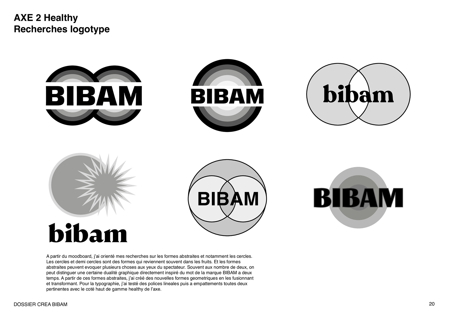Propositions et recherche de different logotypes pour l'identité visuelle de la marque d'eau pétillante alcoolisée Bibam. Proposals and research of different logos for the visual identity of the brand of alcoholic sparkling water Bibam.
