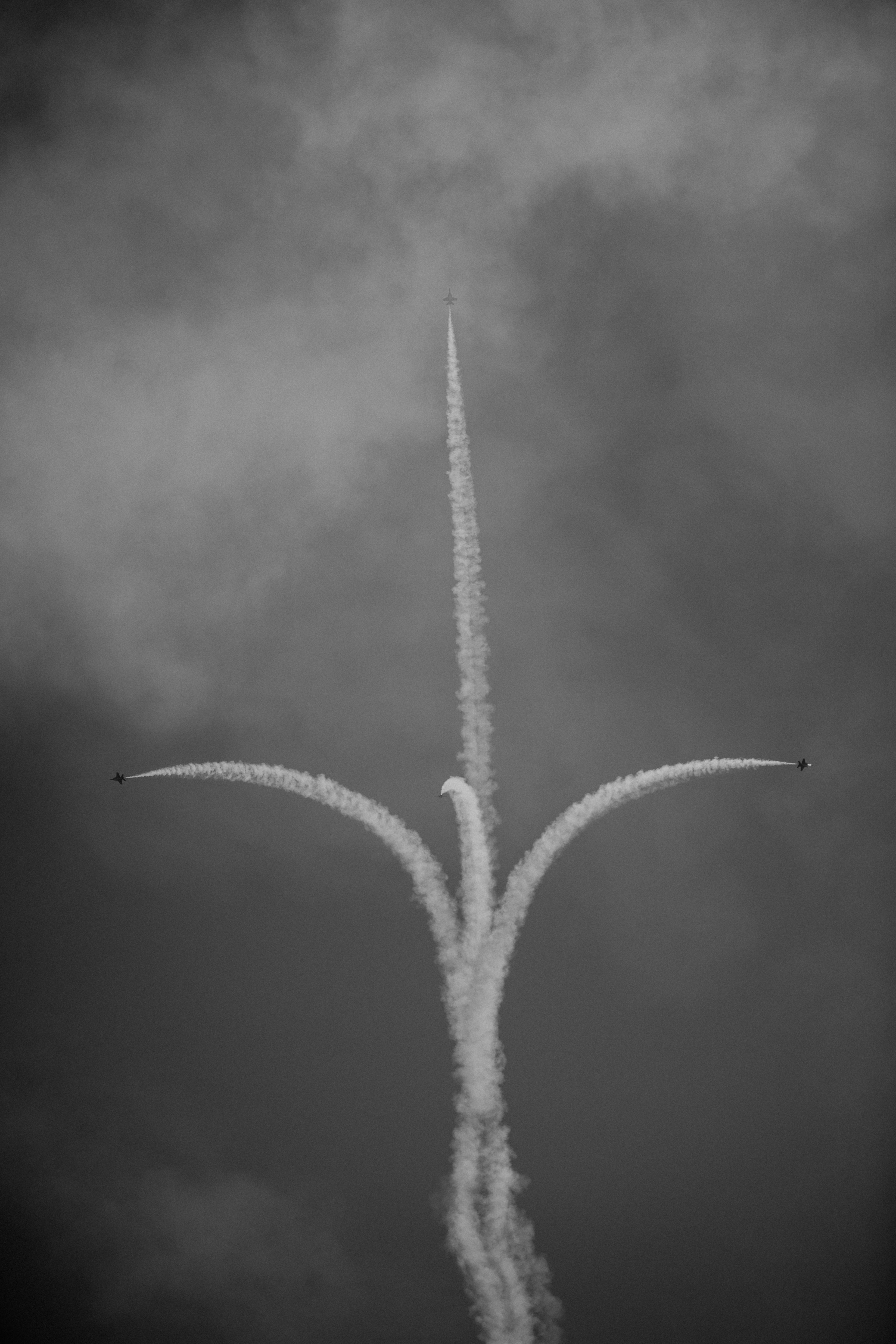 The United States Navy's Blue Angels demonstrate an impressive formation during the Bethpage Air Show at Jones Beach State Park on May 29, 2022.