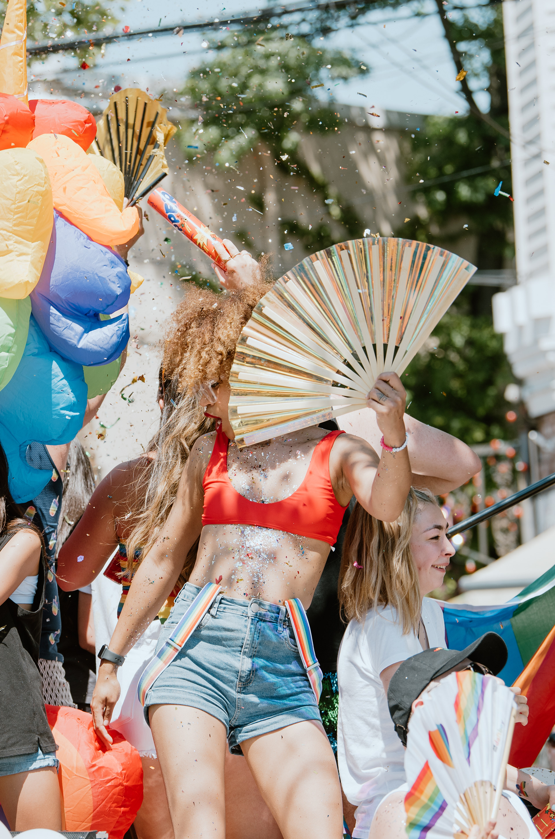 Isaura Buasier, a resident of Babylon, NY, joined hundreds of others in celebrating the town’s annual Pride Parade as colorful floats made their way down Deer Park Avenue on June 6, 2021. 
