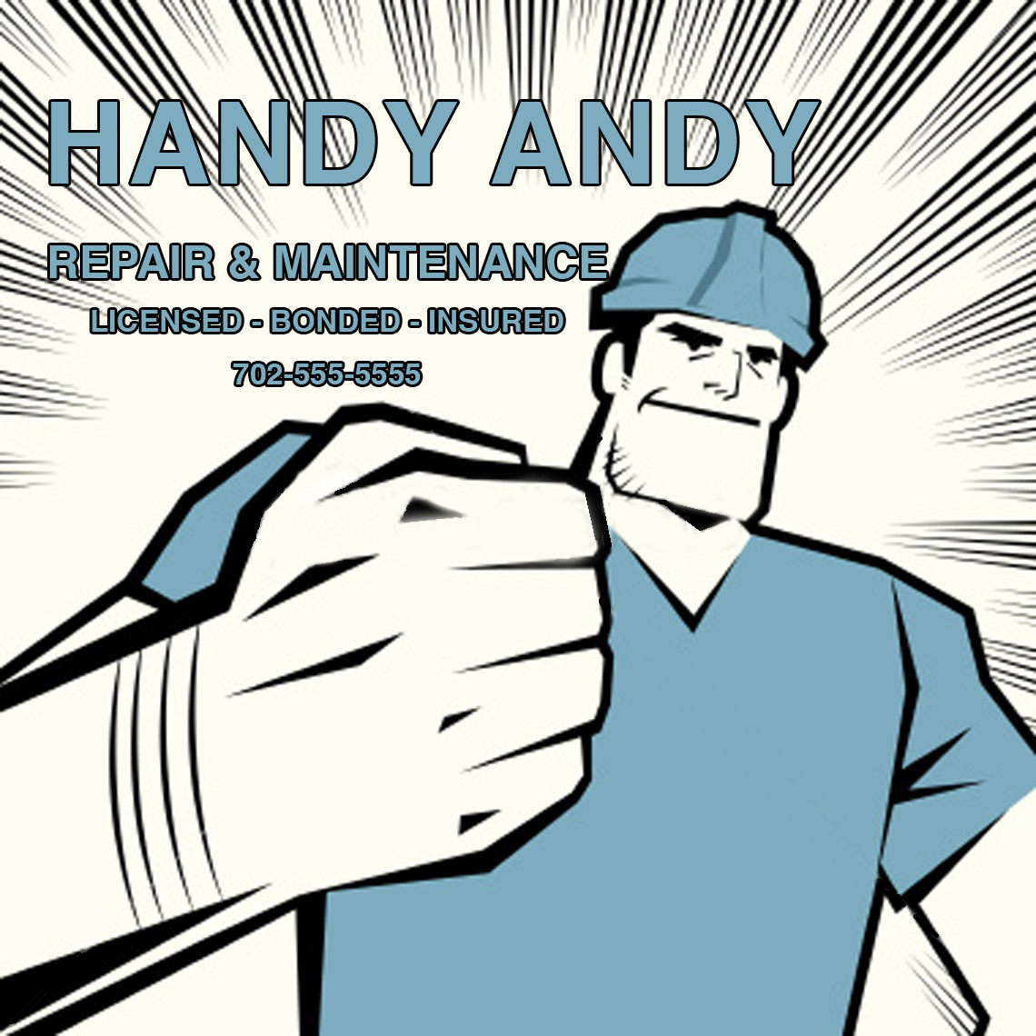 Logo concept #1 for a handyman named Andy