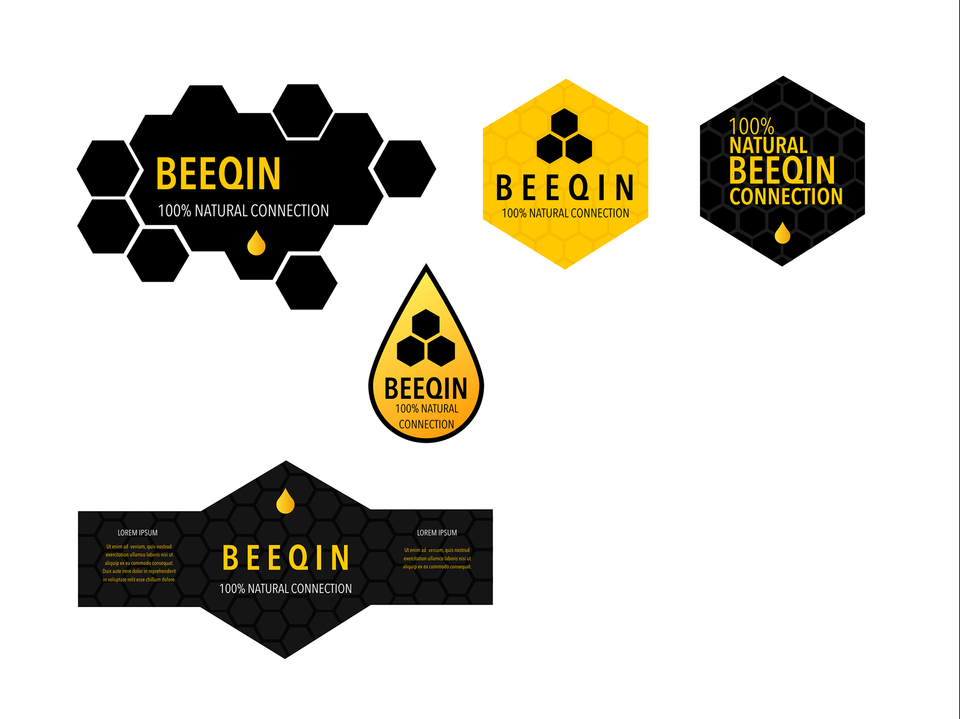 Logo options for technology startup. This startup is based in Utah and the name plays on the fact that Utah is known as the Beehive State.