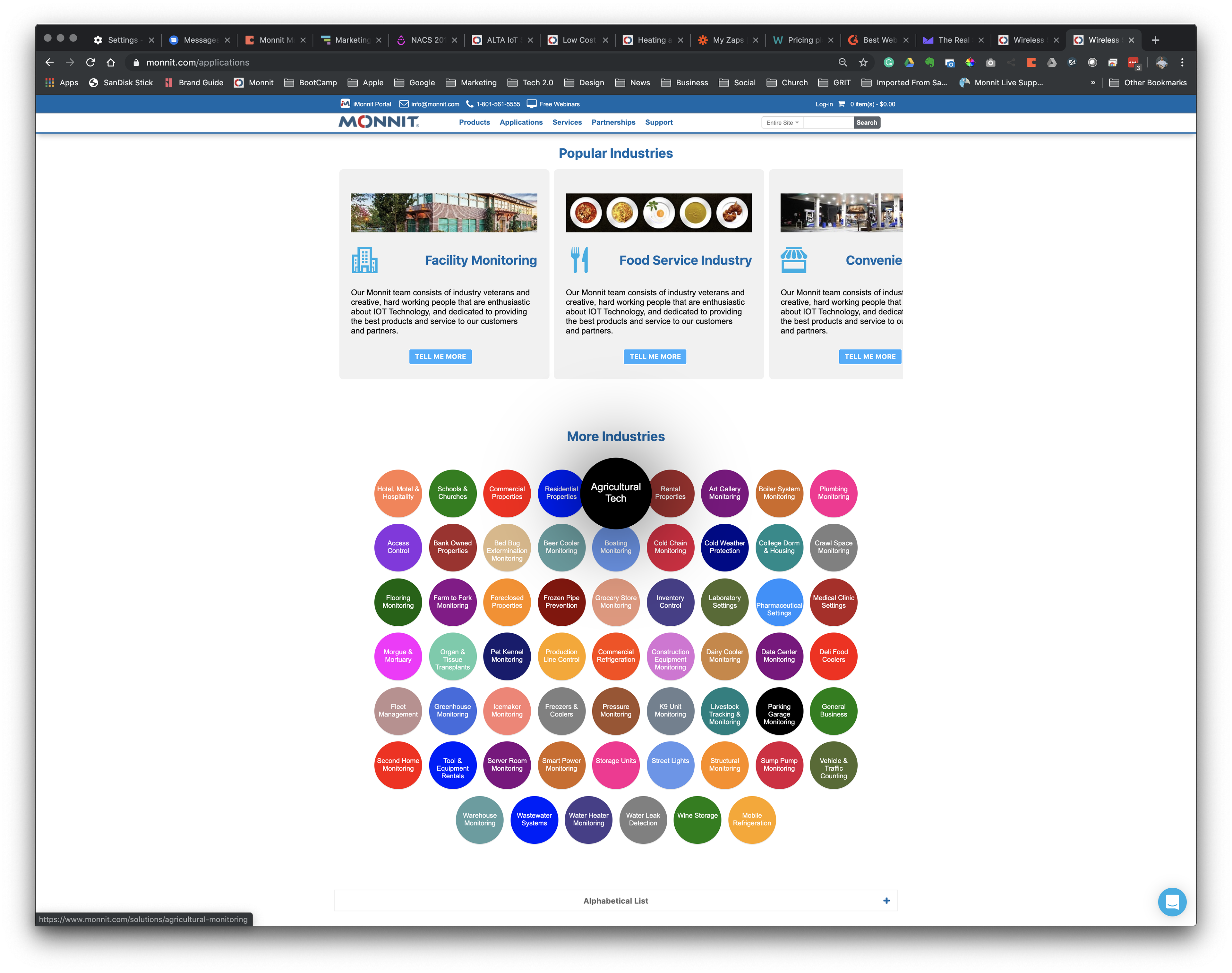 2019 Applications page hover component