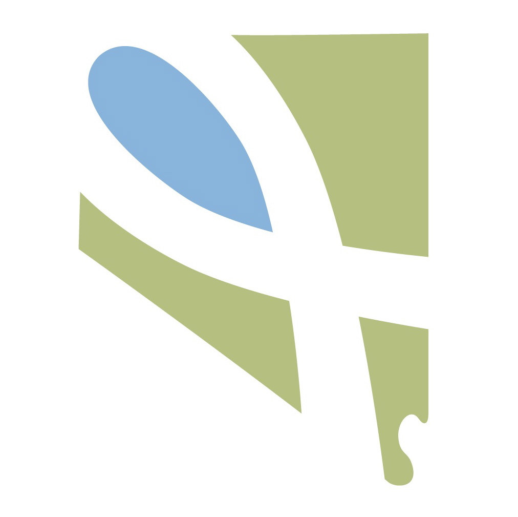 Iconic representation  of the state of Nevada with overlaid cancer support ribbon in the negative space.