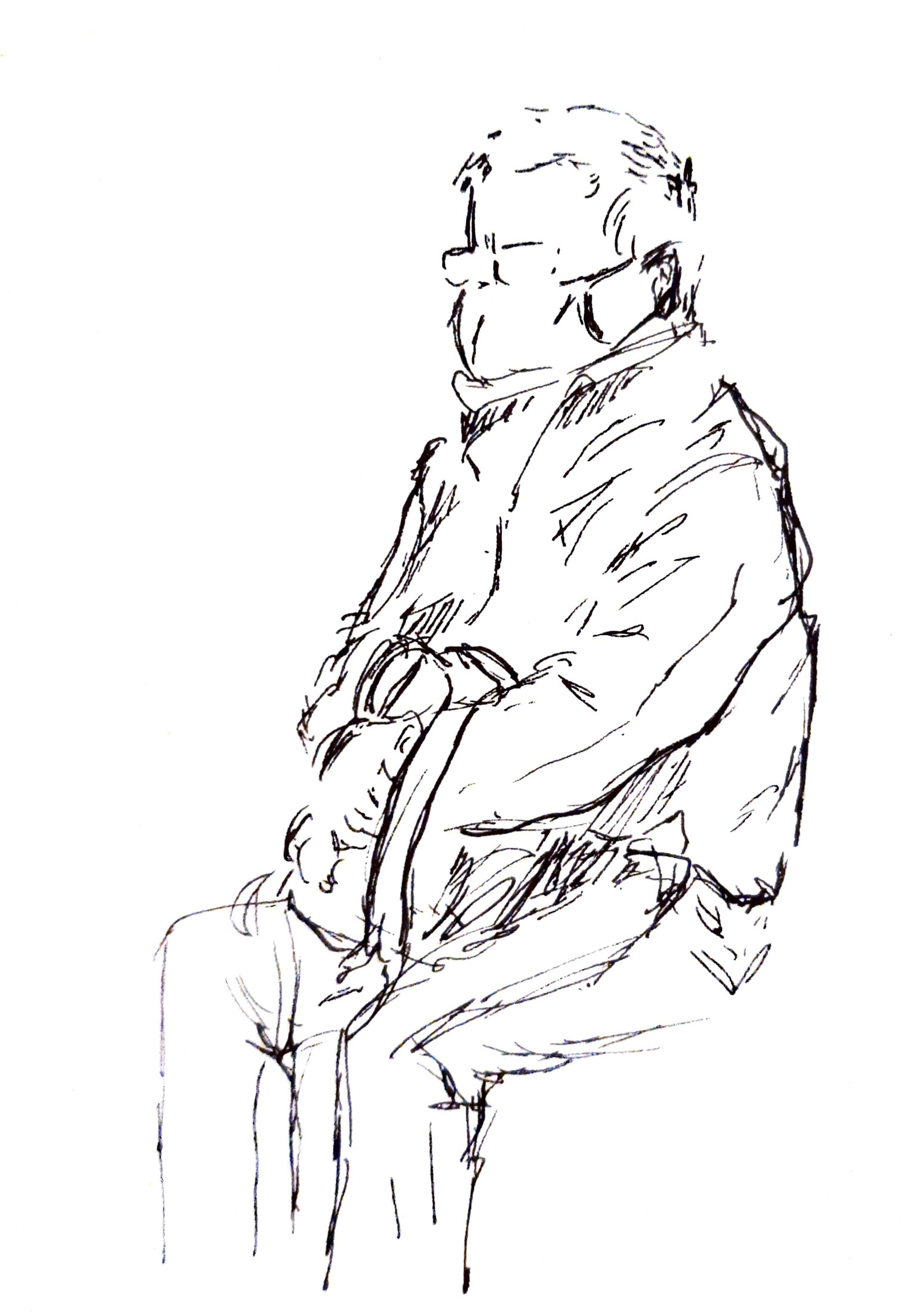 Homme dans le train.