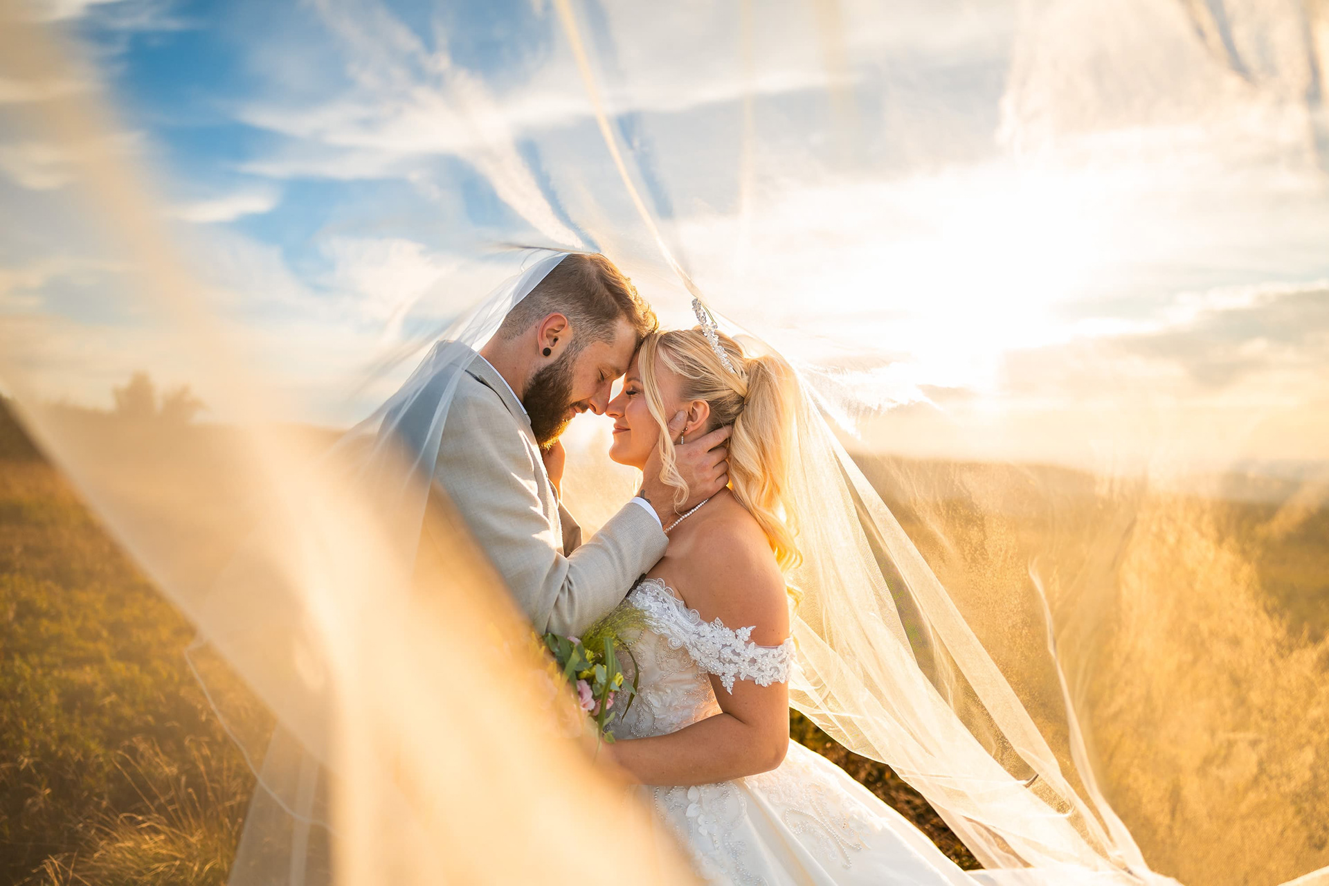 Sous le voile de la mariée