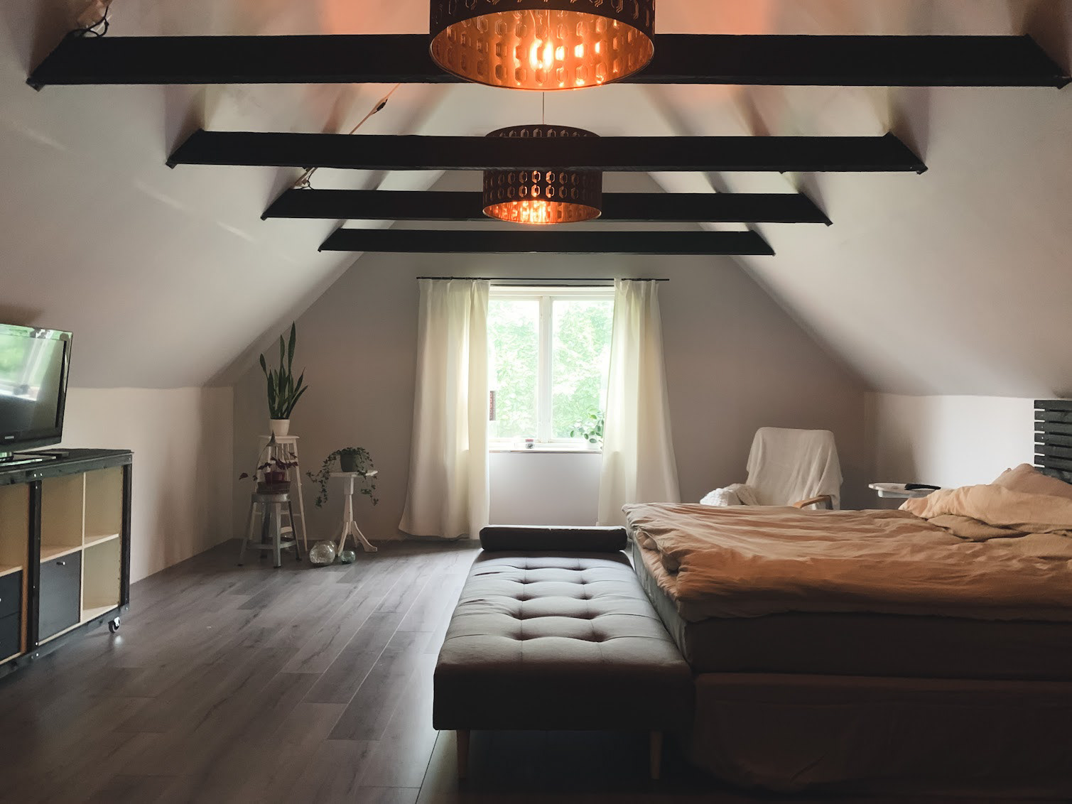 Vi byggde oss ett sovrum