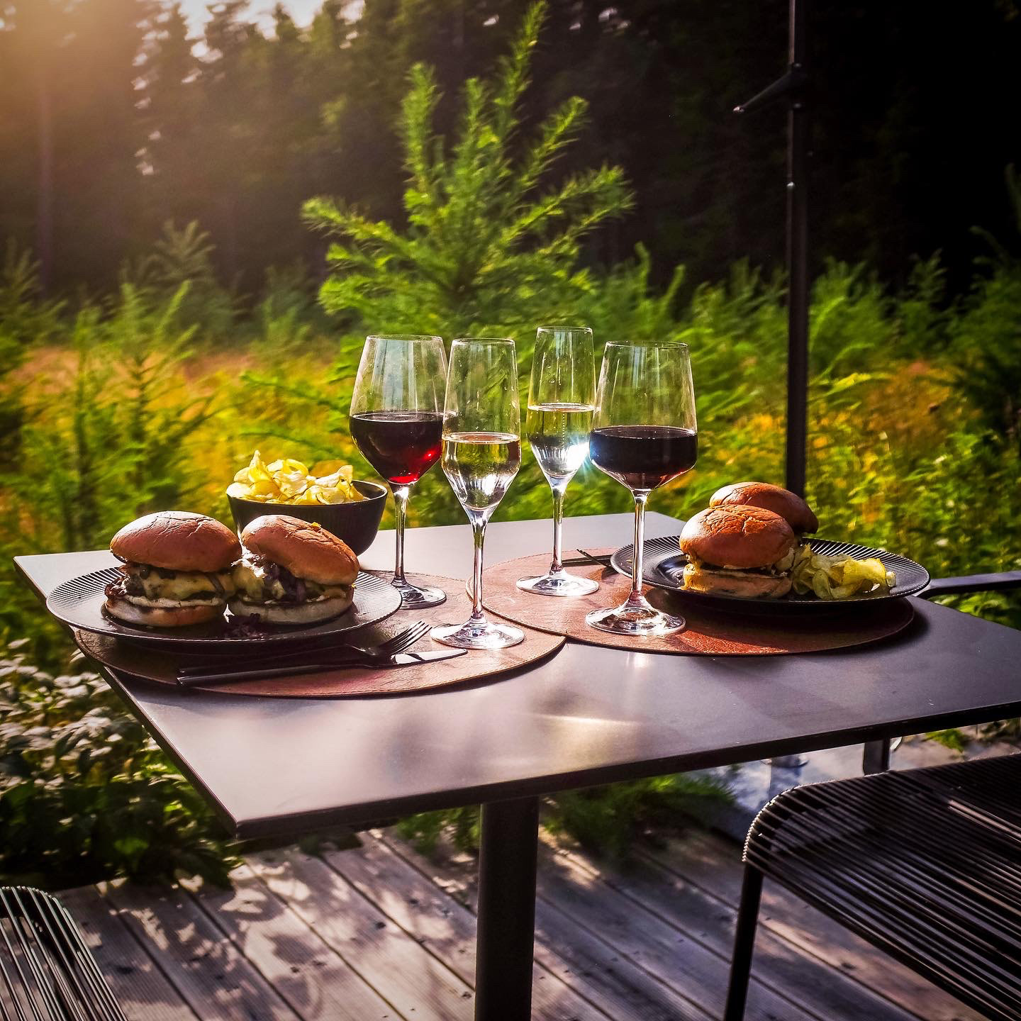 Middag i kvällssolen i Bebbe - Inforest