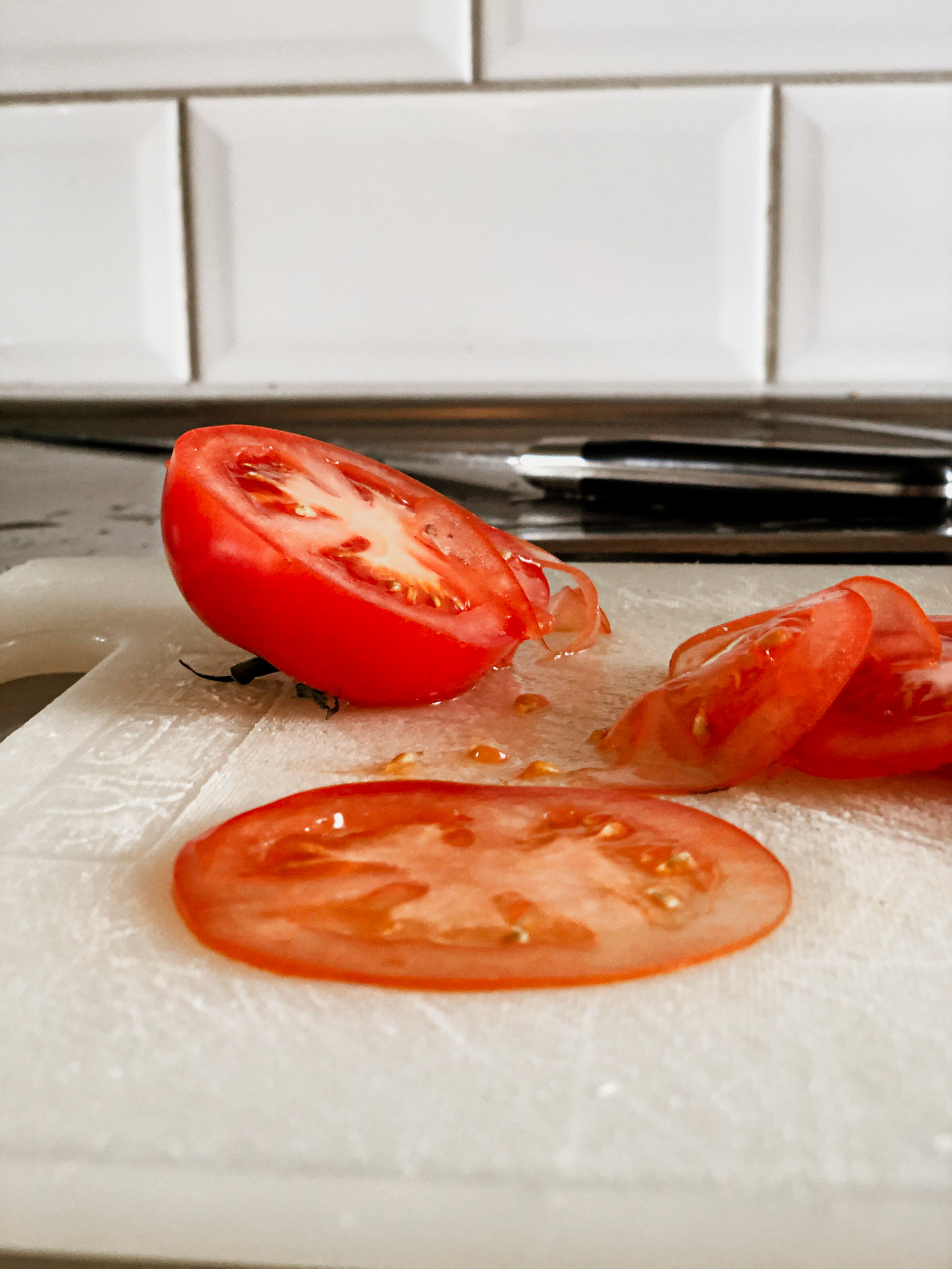 Nyslipad kökskniv - skärptest