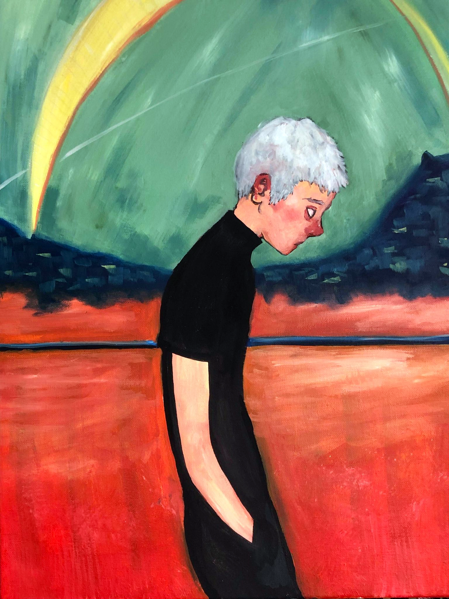 Injection Site, 14"x18", Oil, 2021