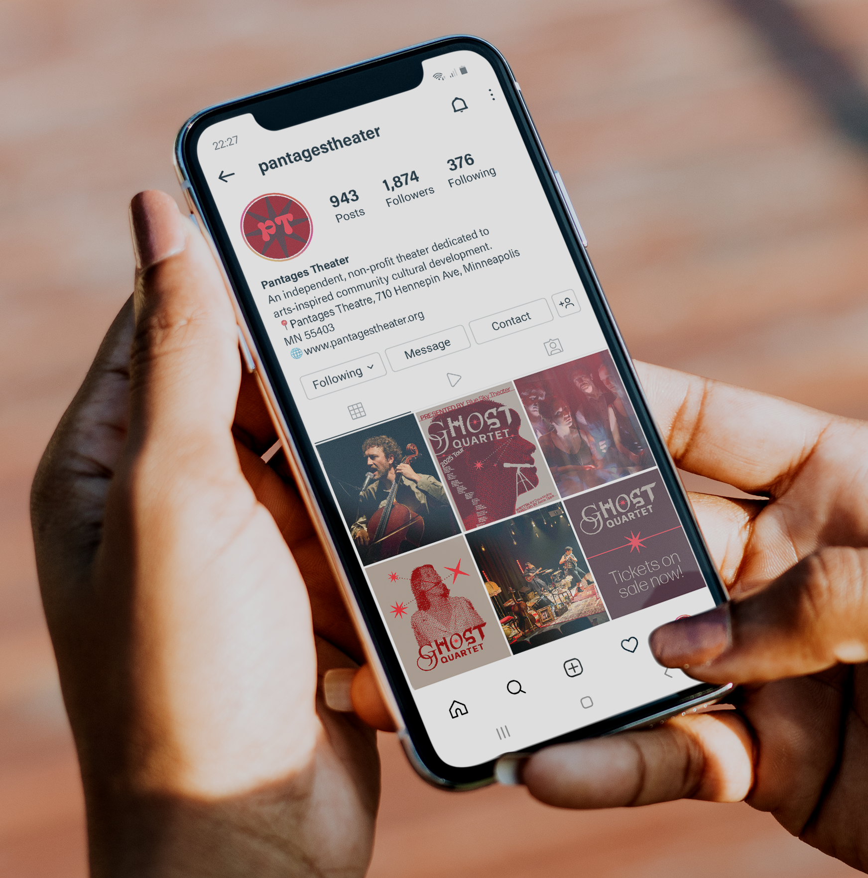 Social media page