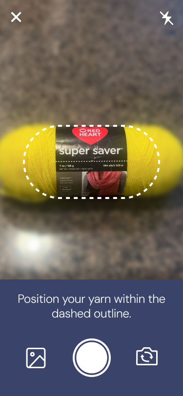 Add new yarn to shelf (camera)