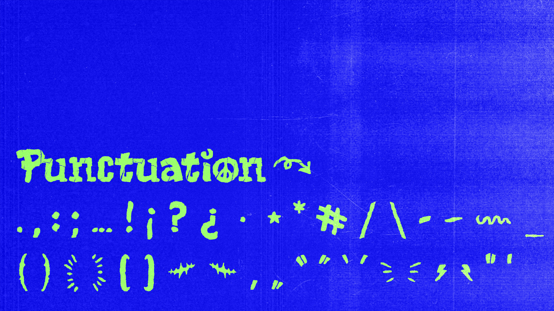 Font specimen (punctuation)