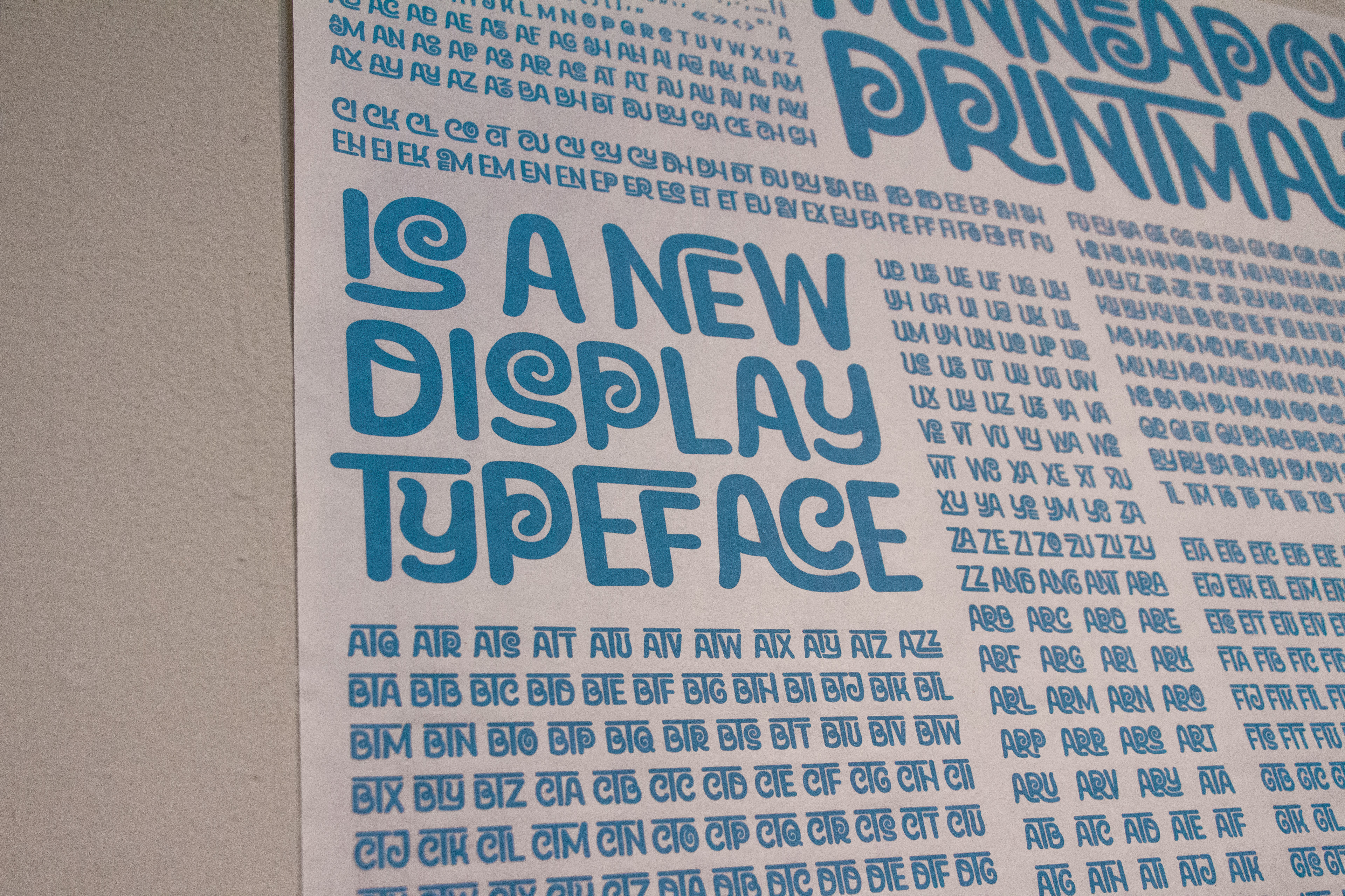 Typeface showcase poster (close-up)