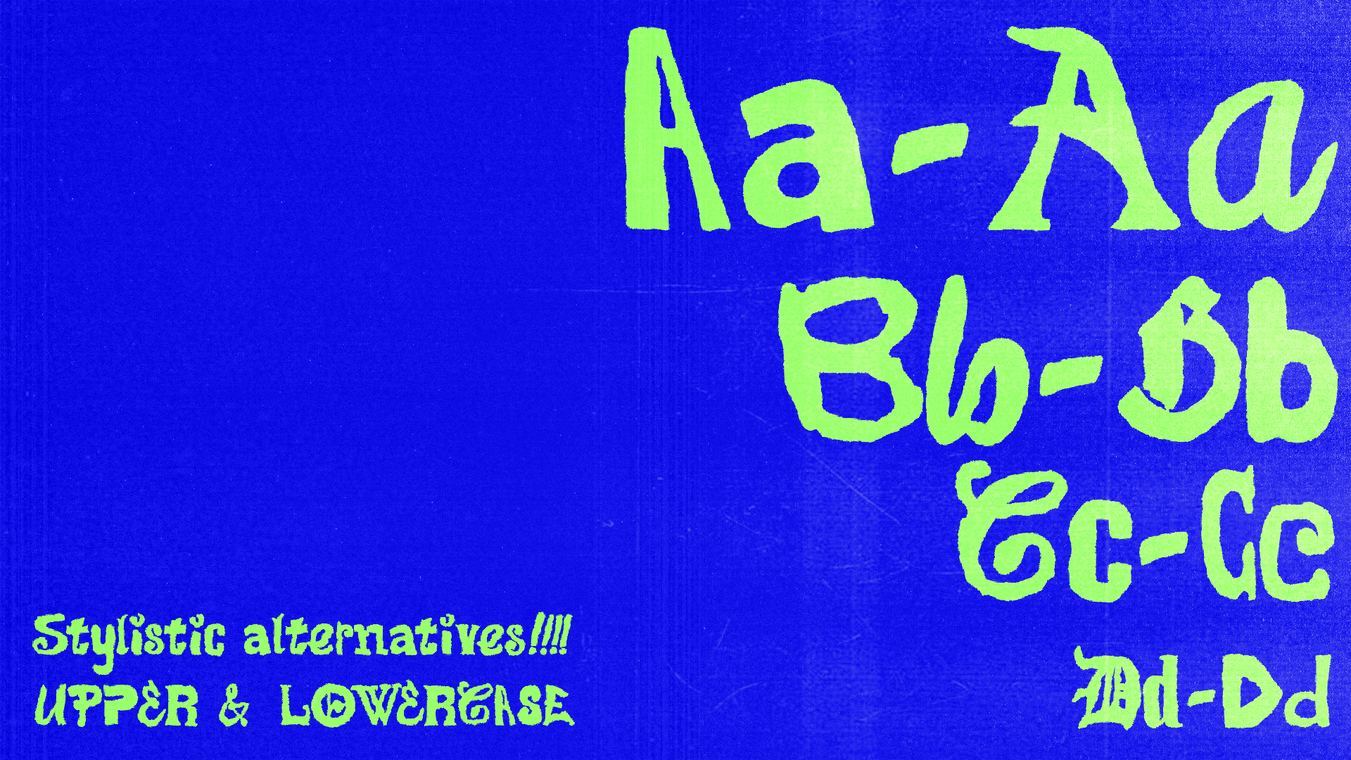Font specimen (stylistic alternatives)