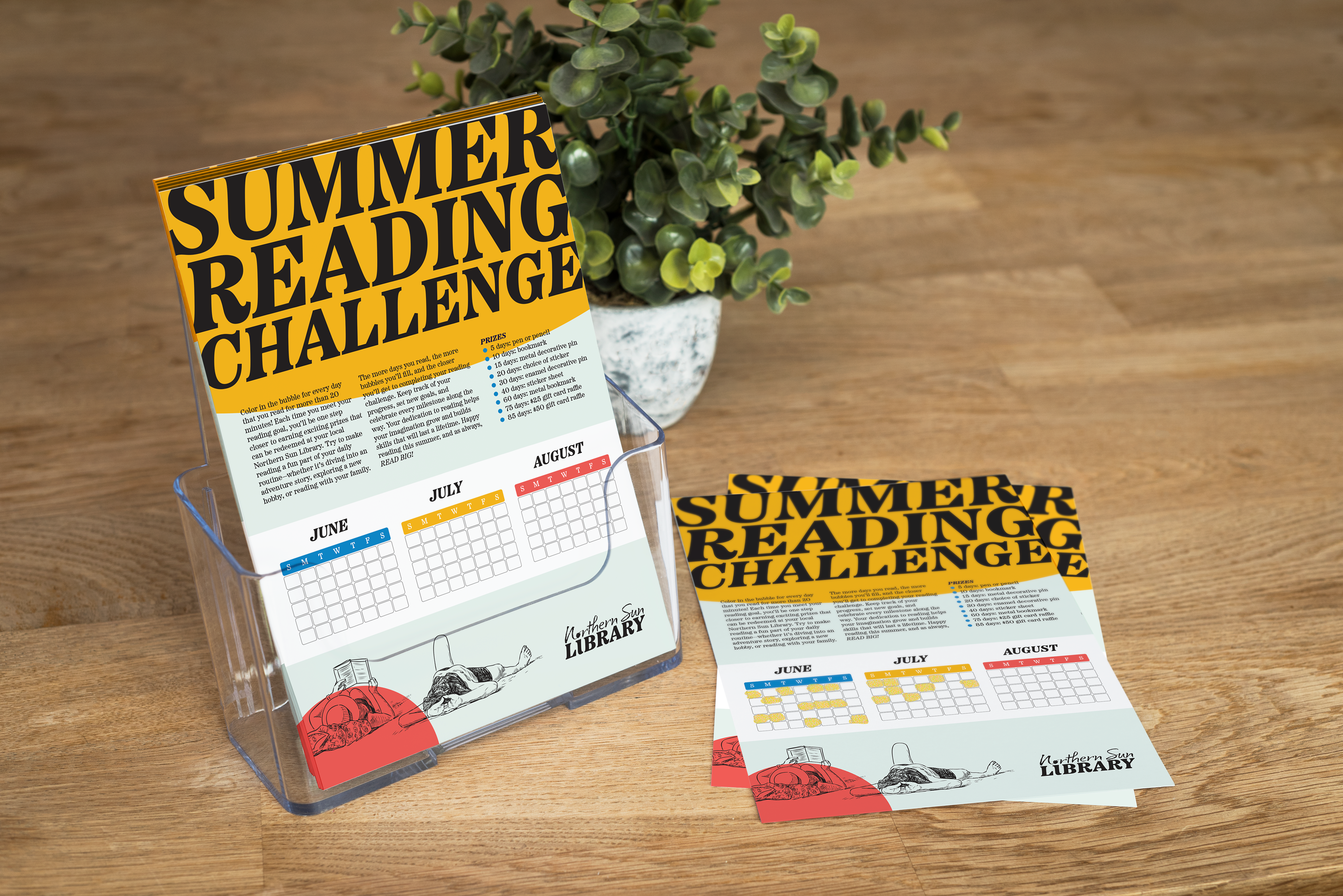 Summer reading challenge flyer