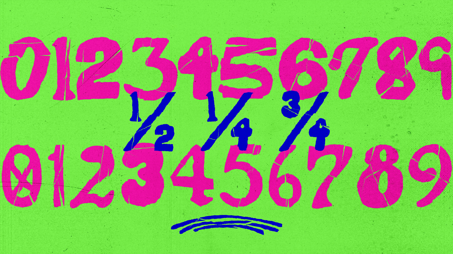Font specimen (numbers)