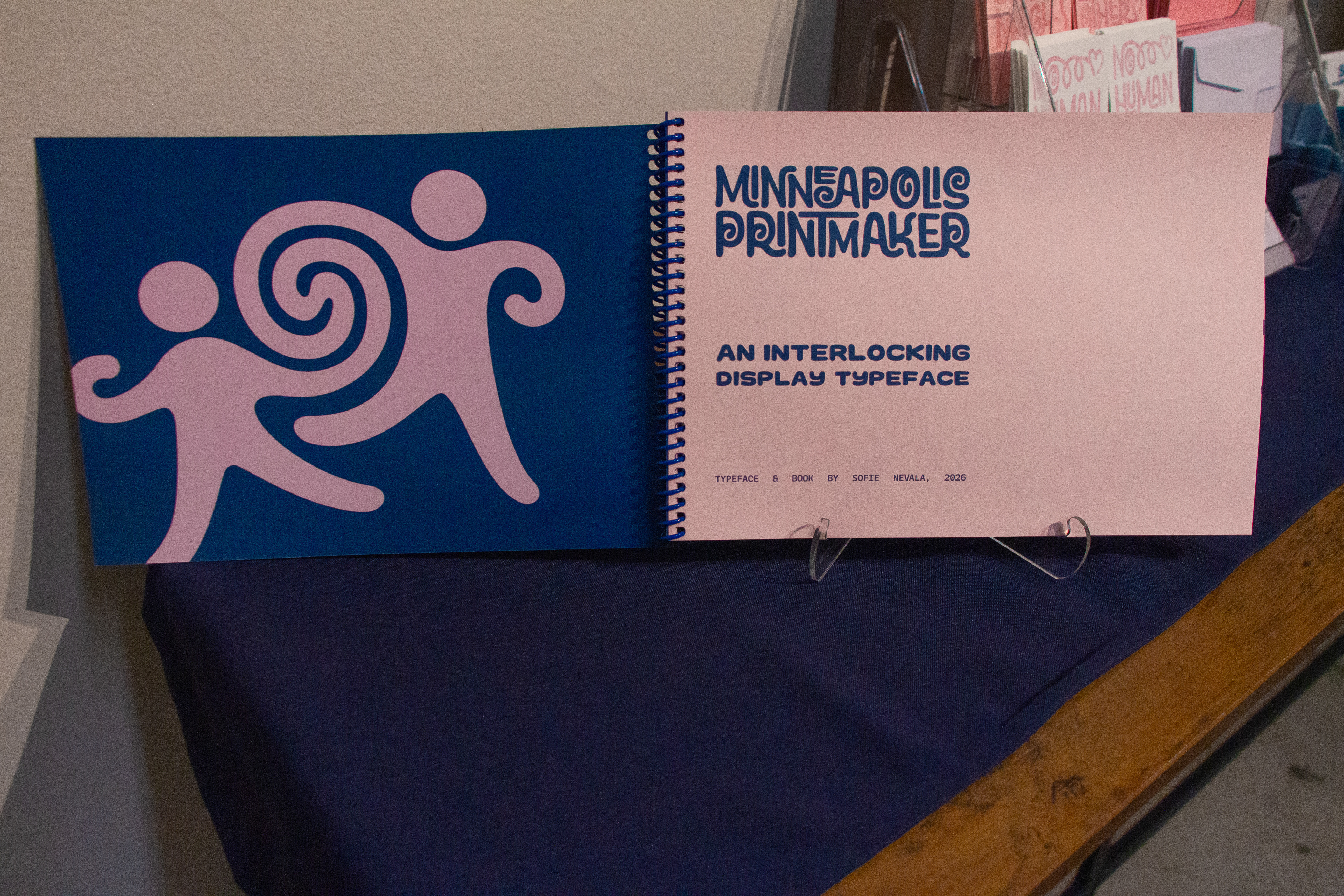 Typeface showcase book (inside cover)