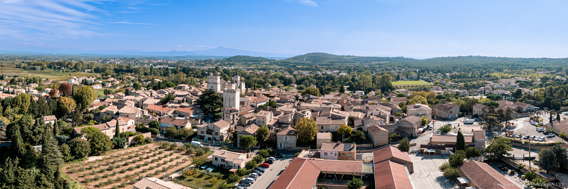 Saint Laurent des Arbres, images drone, commande de la mairie