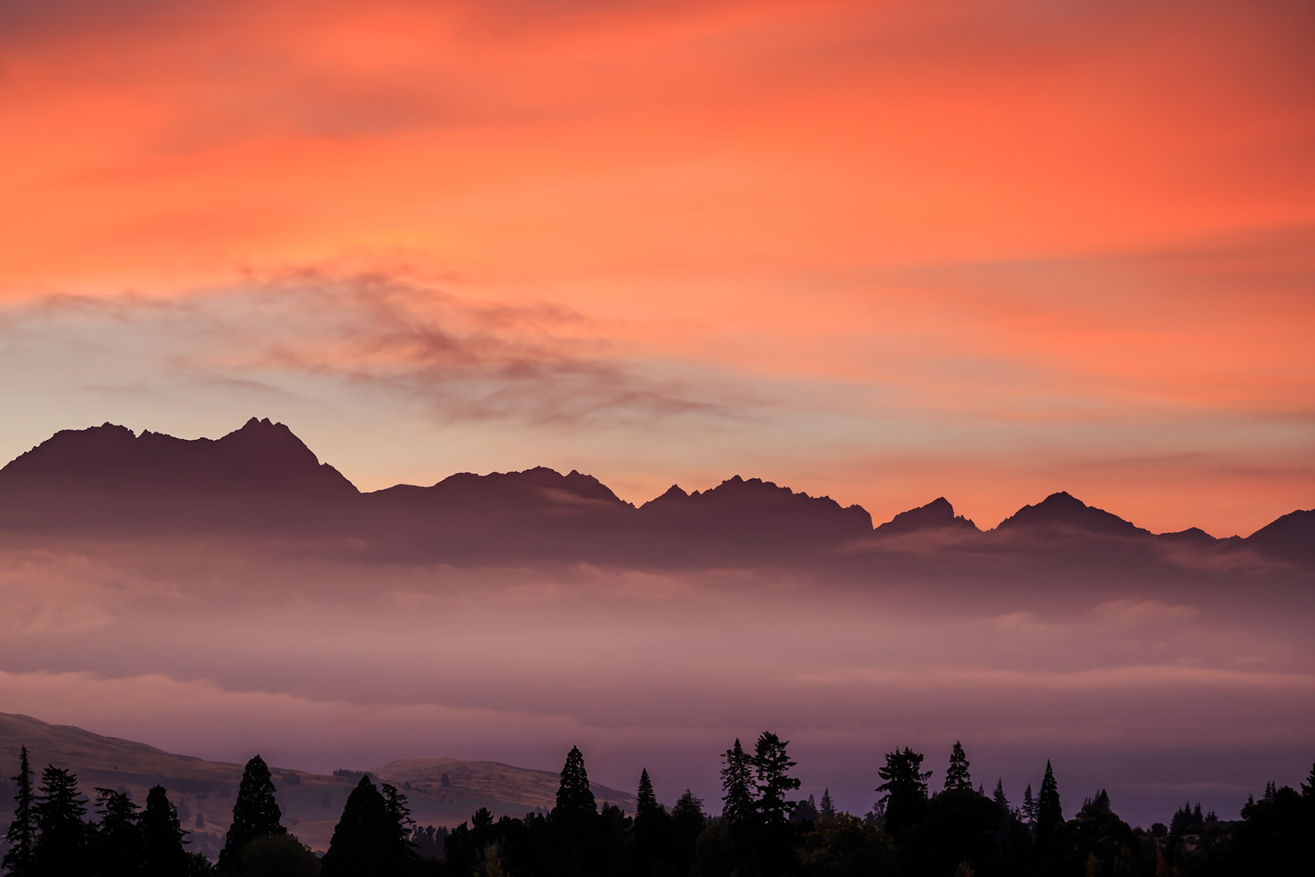 Sunrise, The Remarkable, South Island, New Zealand