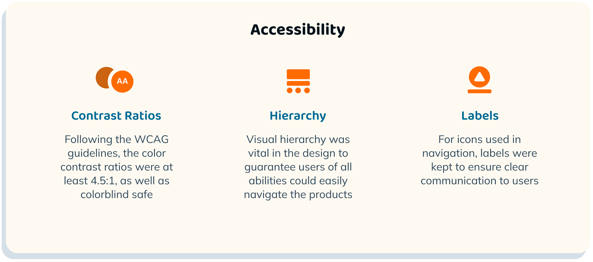 Accessibility considerations