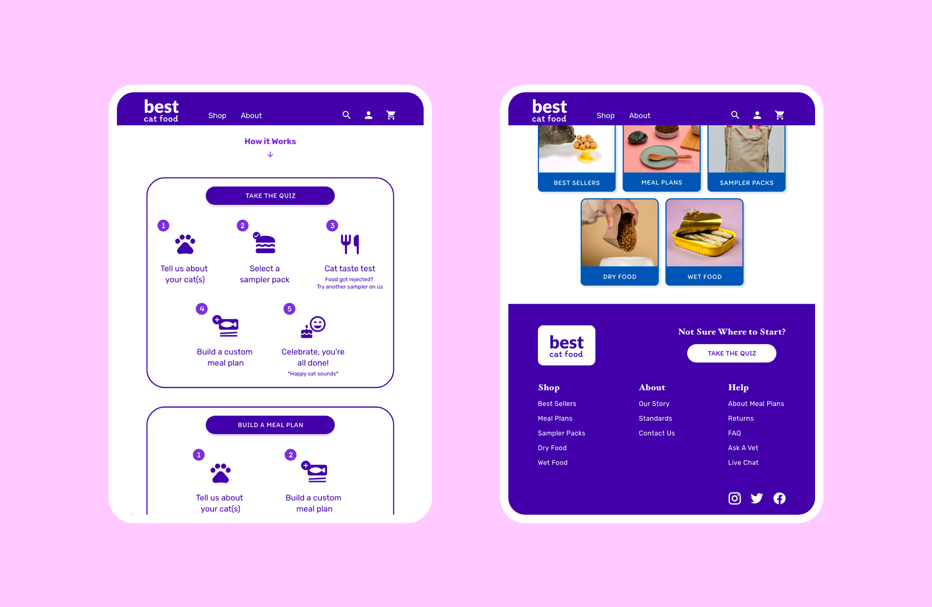 Tablet screen mockups