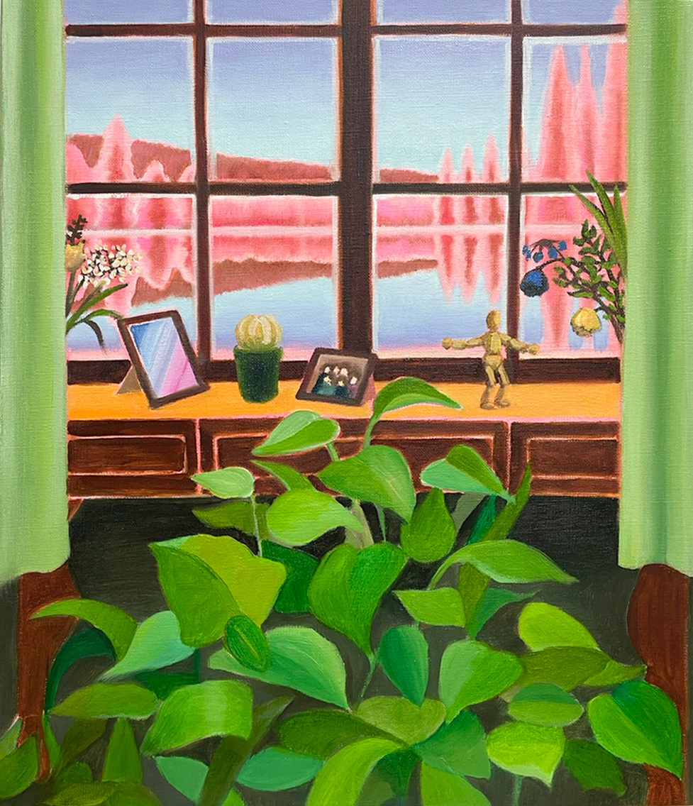 Curtain 2, oil on linen, 53x45.5cm, 2022