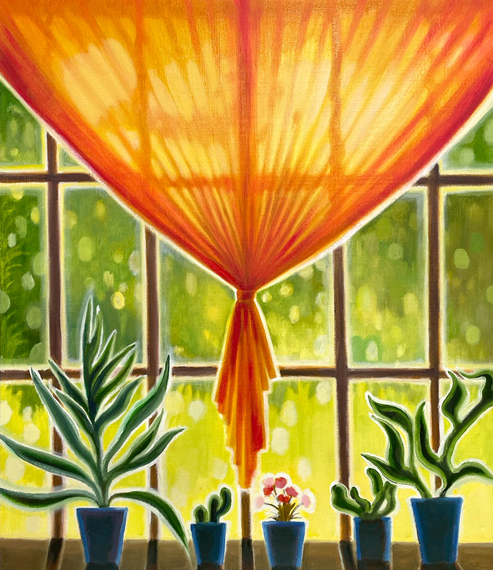Curtain 1, oil on linen, 53x45.5cm, 2022