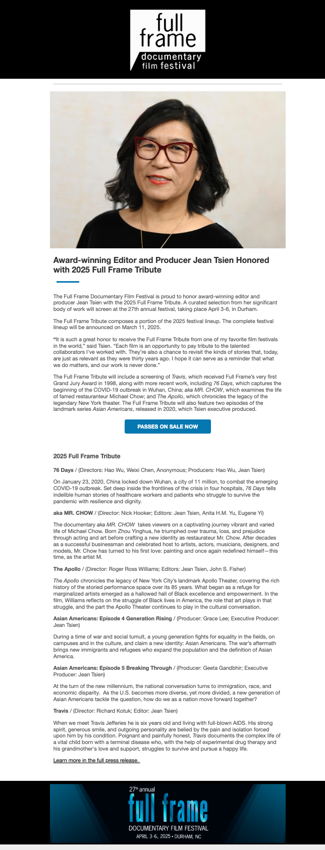 Full Frame Newsletter