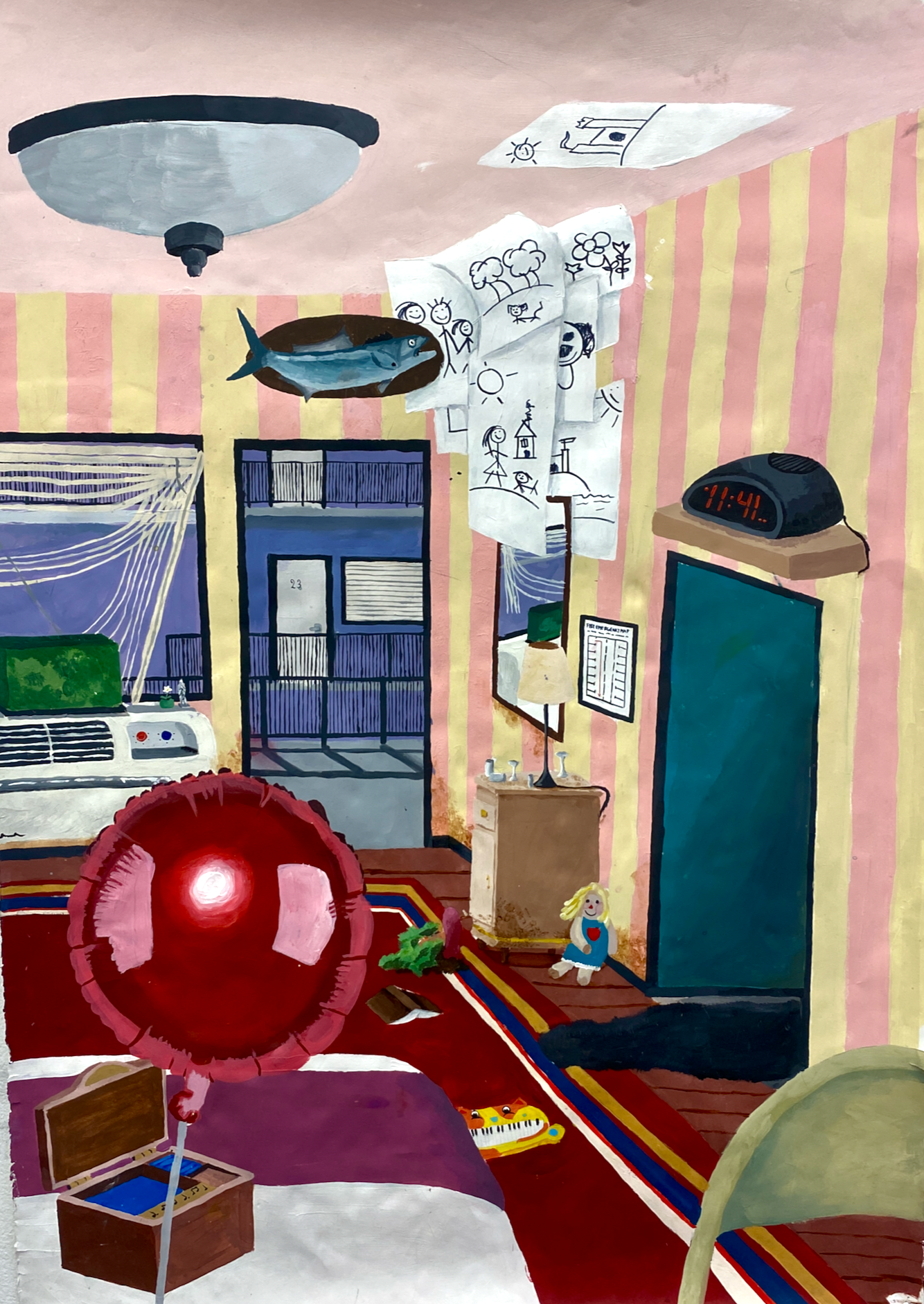 Acrylic on paper, 2021