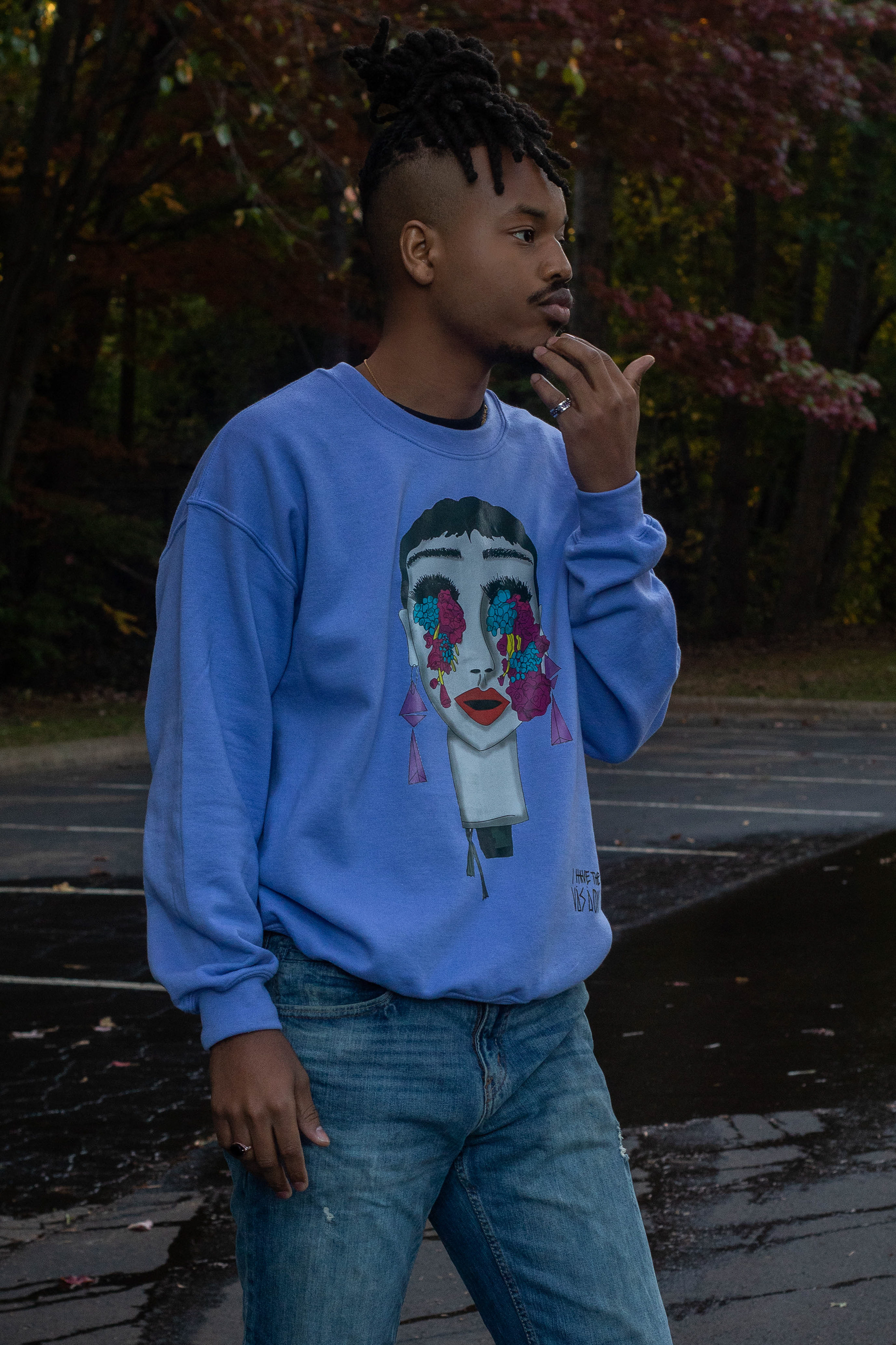 Vision Crewneck: Lavender Dusk | Size L shown