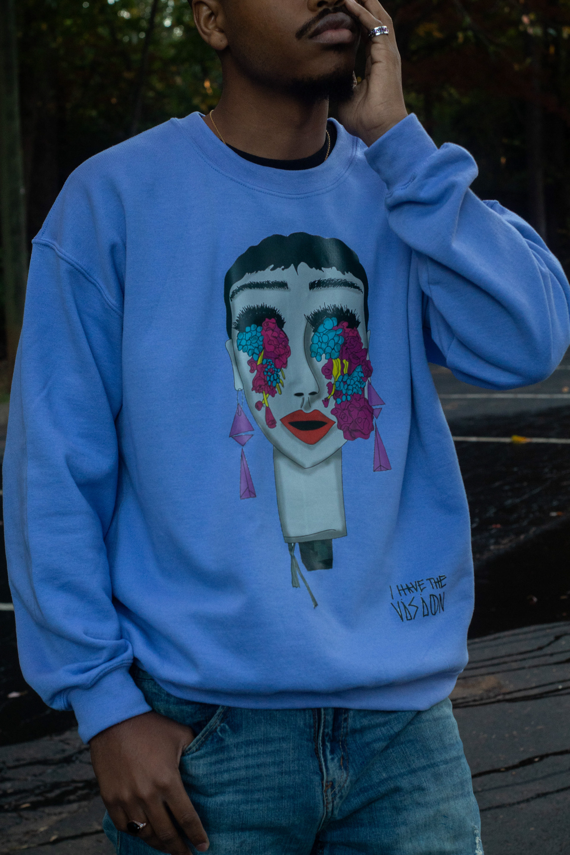 Vison Crewneck: Lavender Dusk | Size L shown