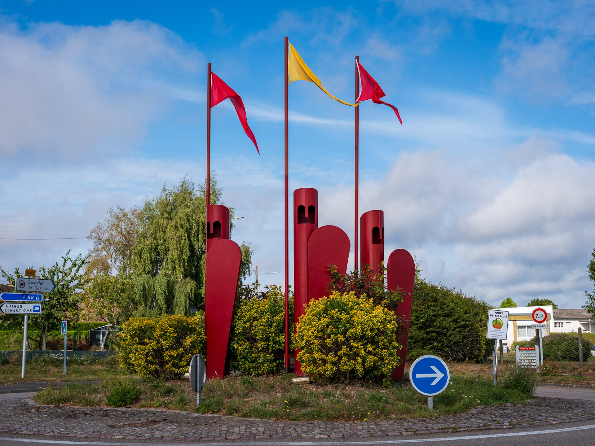 Normané na hlídce, kruhový objezd u Falaise