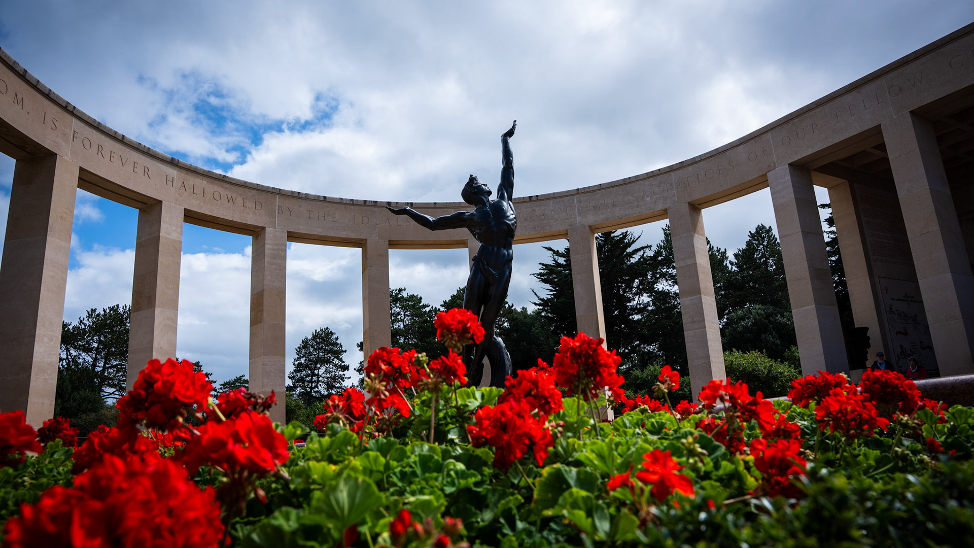 Památník zmizelým, Americký hřbitov, Normandie