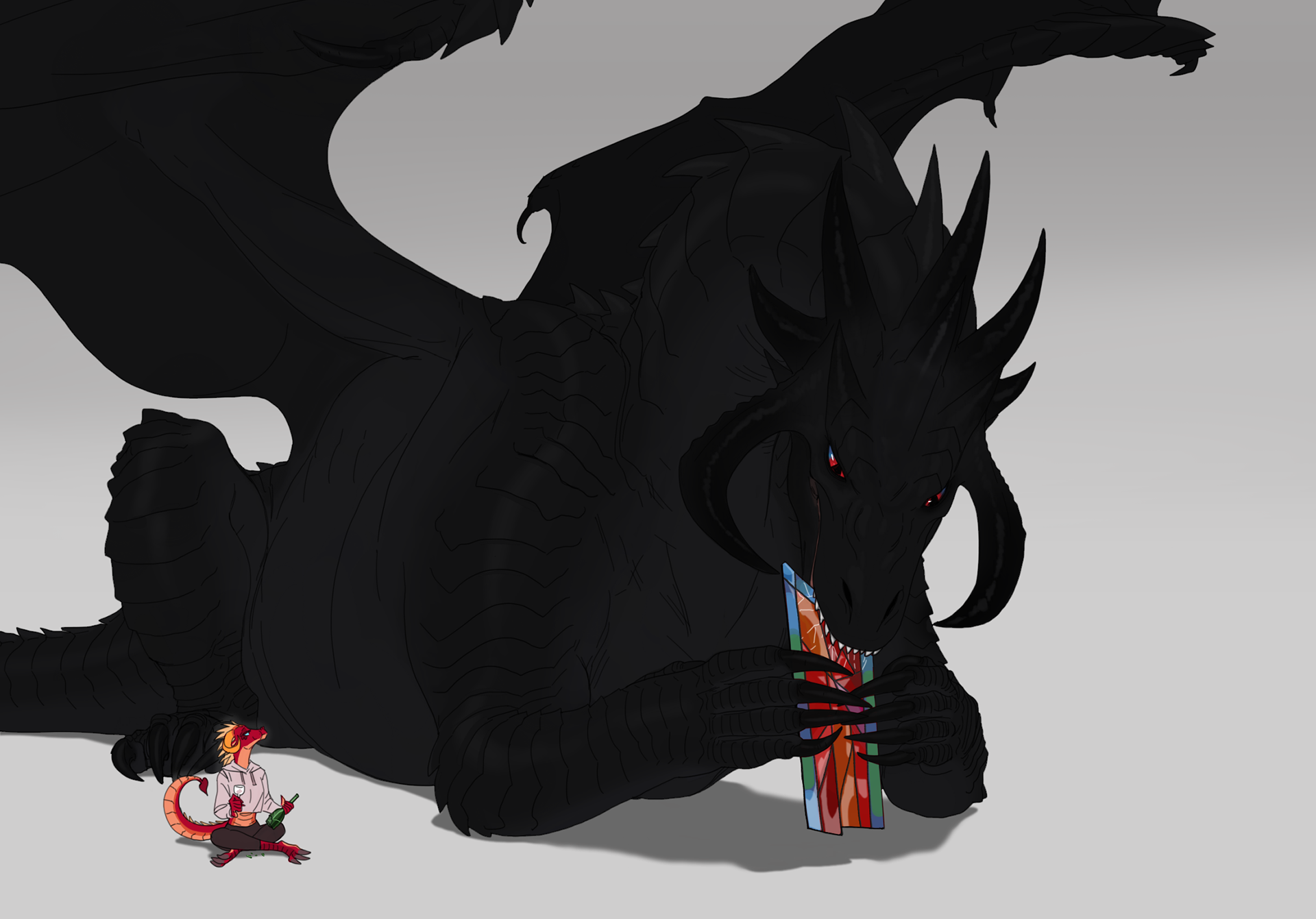 Dragons Like to Eat Glass in Rosewater