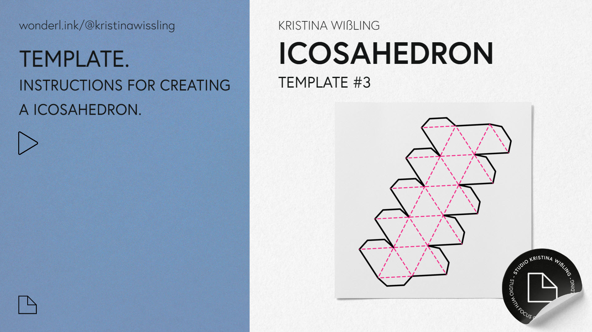 Cover image for the folded structure of an icosahedron. The video is available on YouTube.