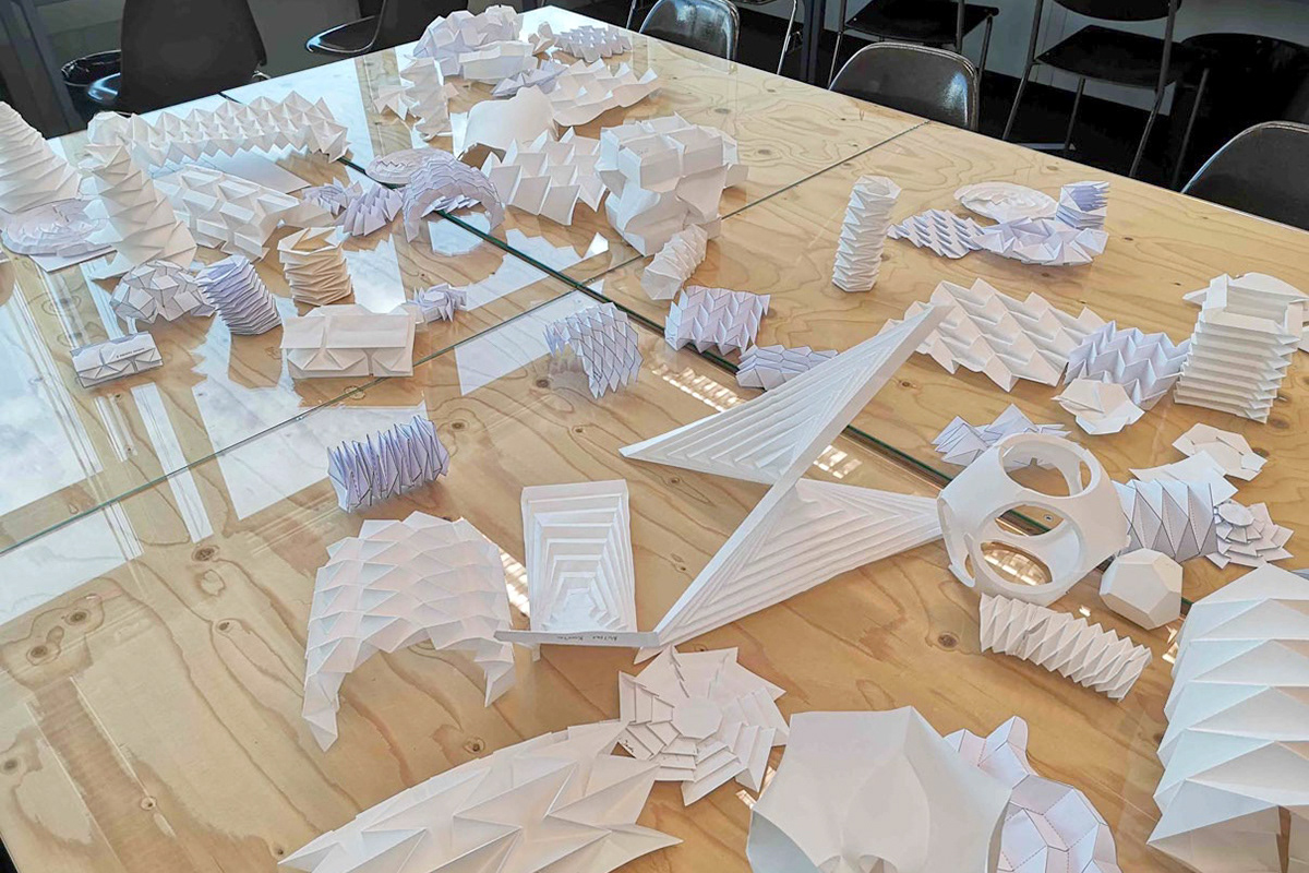 Two- and three-dimensional folding structures, origami folding techniques, tessellations and modular folding made of paper.