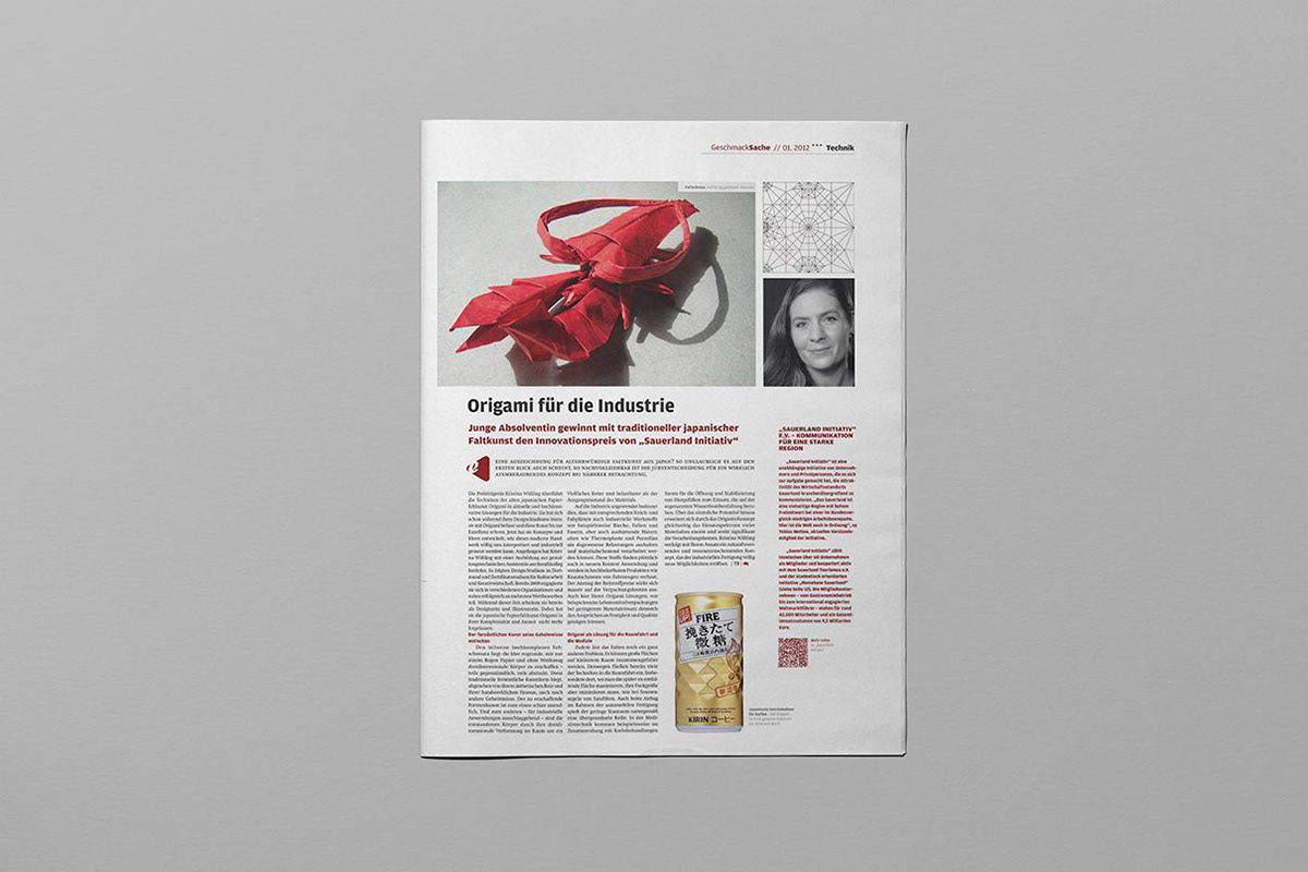 Geschmackssache - Kundenmagazin Metten - "Origami für die Industrie"